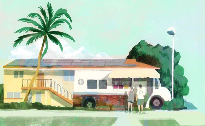 Ice cream shop in Hawaii