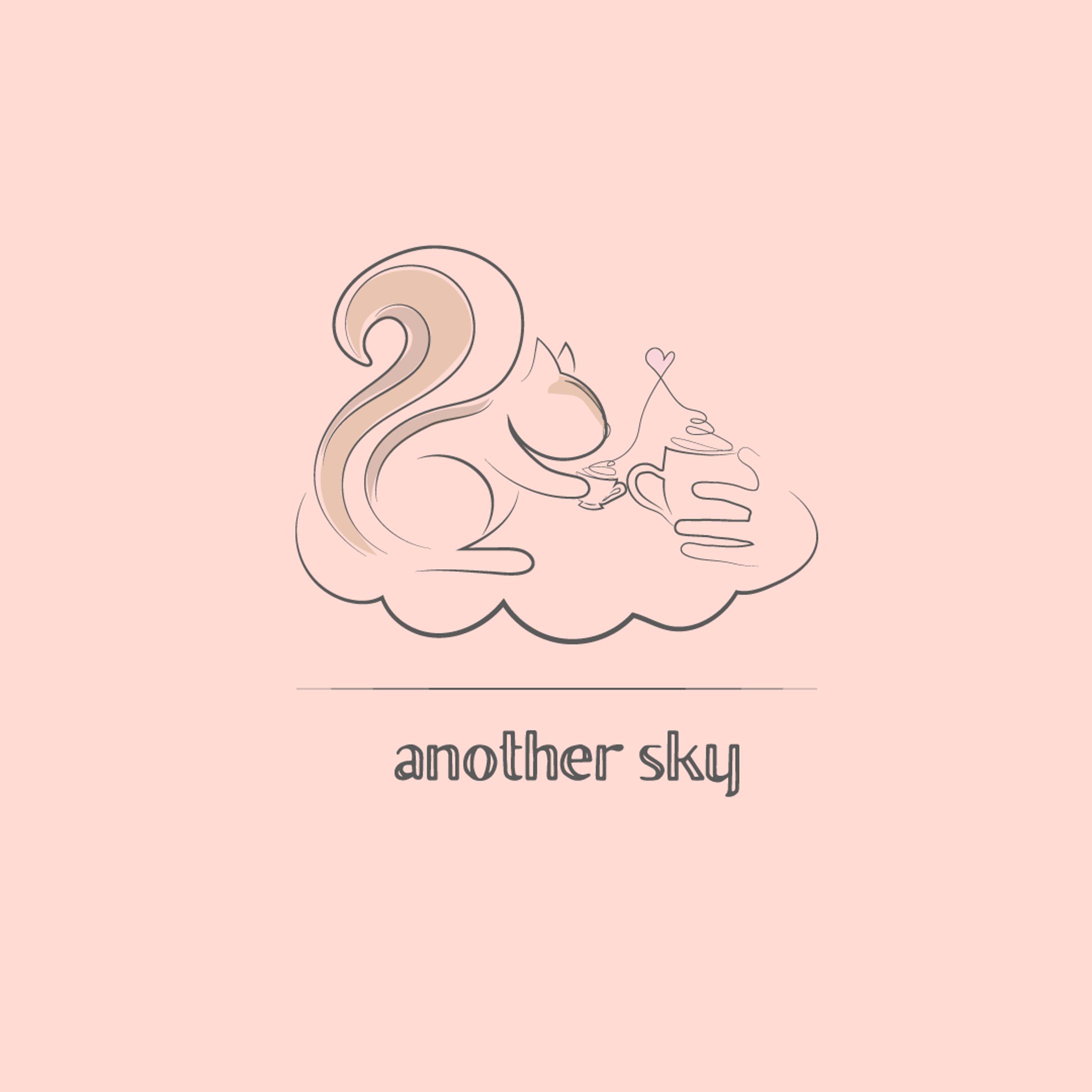 ロゴデザイン　雲の上のカフェ- another sky - 様-1