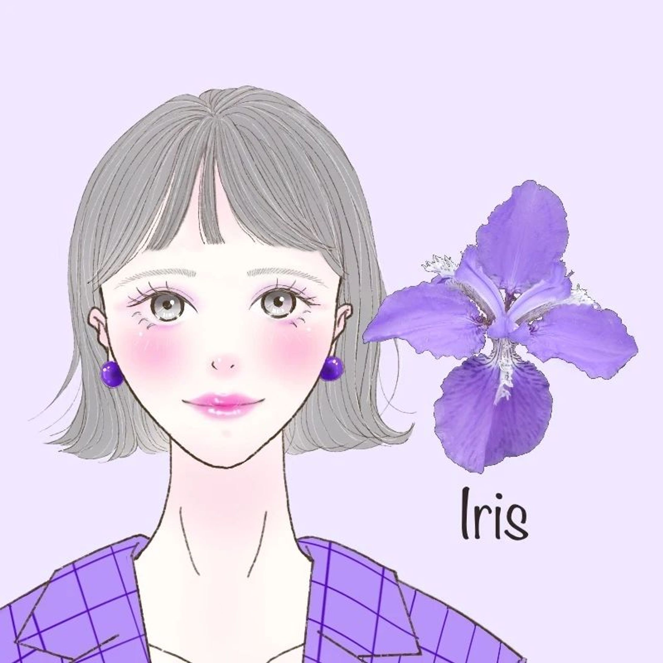 おはようございます☀️🙋‍♀️❗

本日の誕生花は、
イチハツ※アヤメ属
です。

花言葉は、
「使者」

ギリシア神話で神々の王ゼウスの求愛に困った侍女のイリスが神々の使者となったことが由来だそうです。

花に合わせて、
パープルメイク、パープルのファッションにしてみました♪

#アイリス  #イチハツ #ピアス #イヤリング #アヤメ属 #illustration #illustrator #drawing  #ガールズイラスト #ファッション #fashion #ファッションイラストレーター #ファッションイラスト  #girl #絵 #art #ファッションスナップ #女の子イラストを描くのが好き #ヘアースタイル #メイク #アイコン  #スキンケア #アイコン作成 #イラスト好きな人と繋がりたい #誕生花 #アクセサリー  #女性イラスト-1