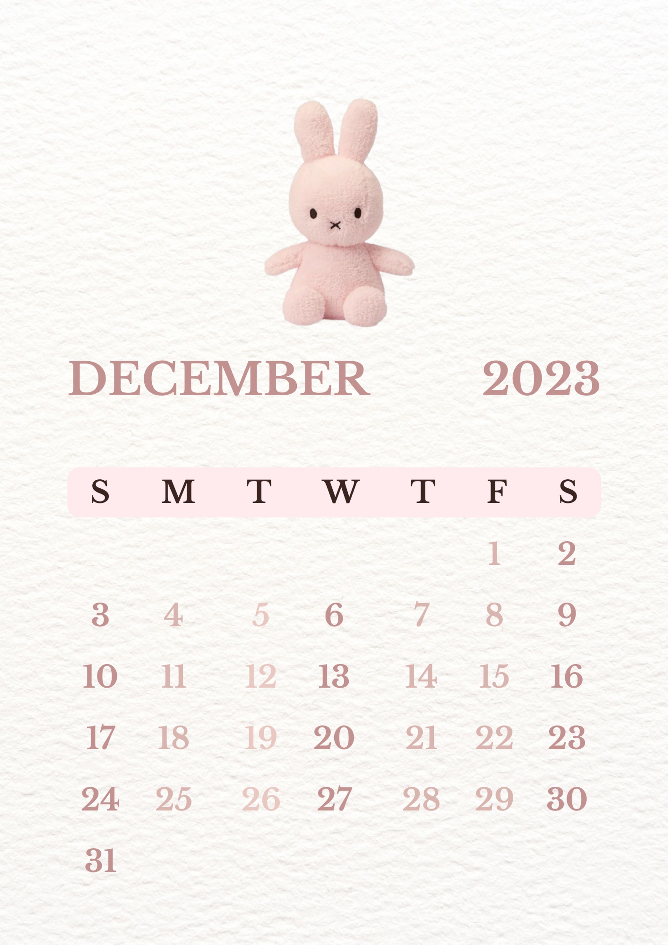 Maria Marionette - December 2023 month calendar-1
