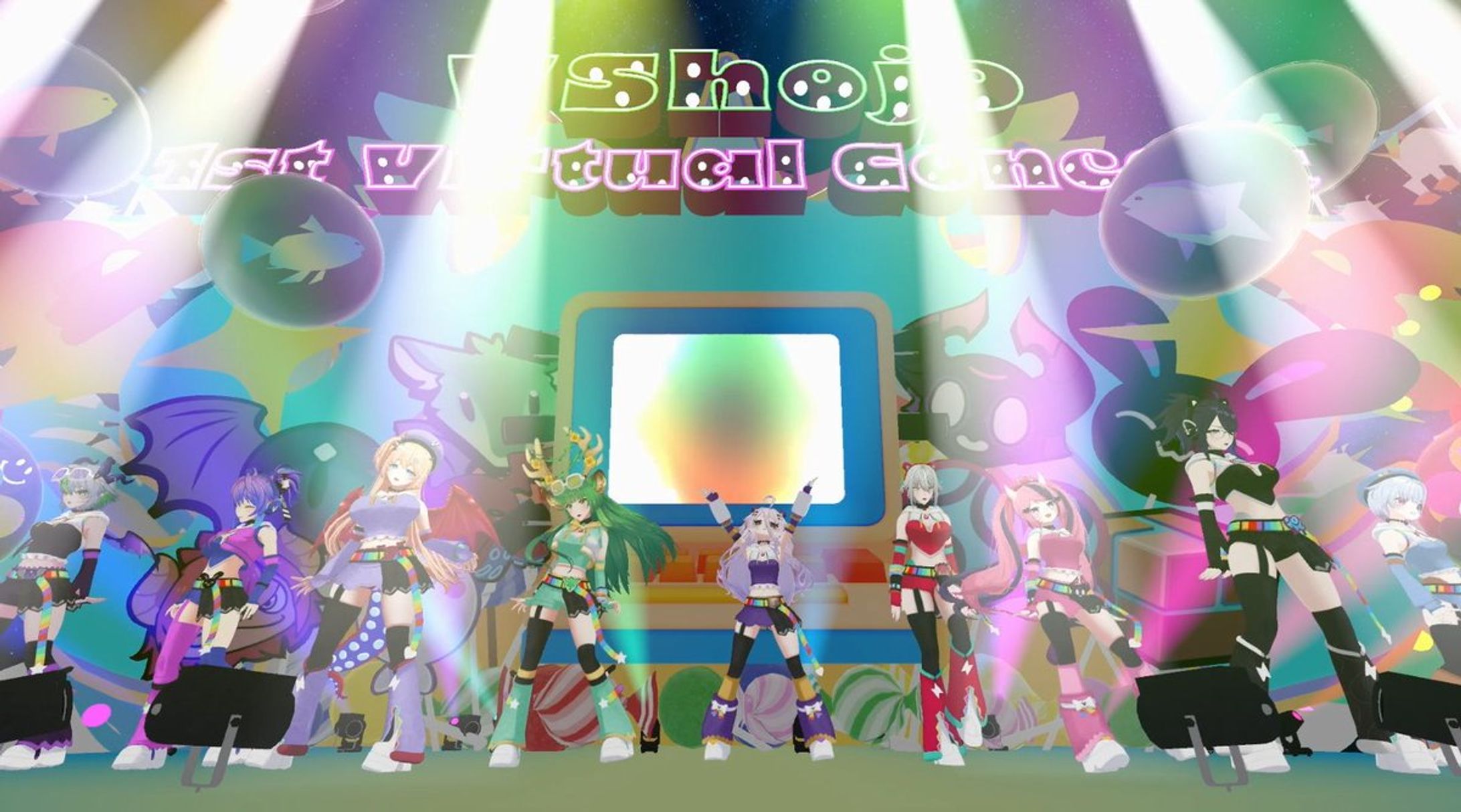 VShojo　3Dコンサート「Candy Pop Explosion」背景モデリング-1