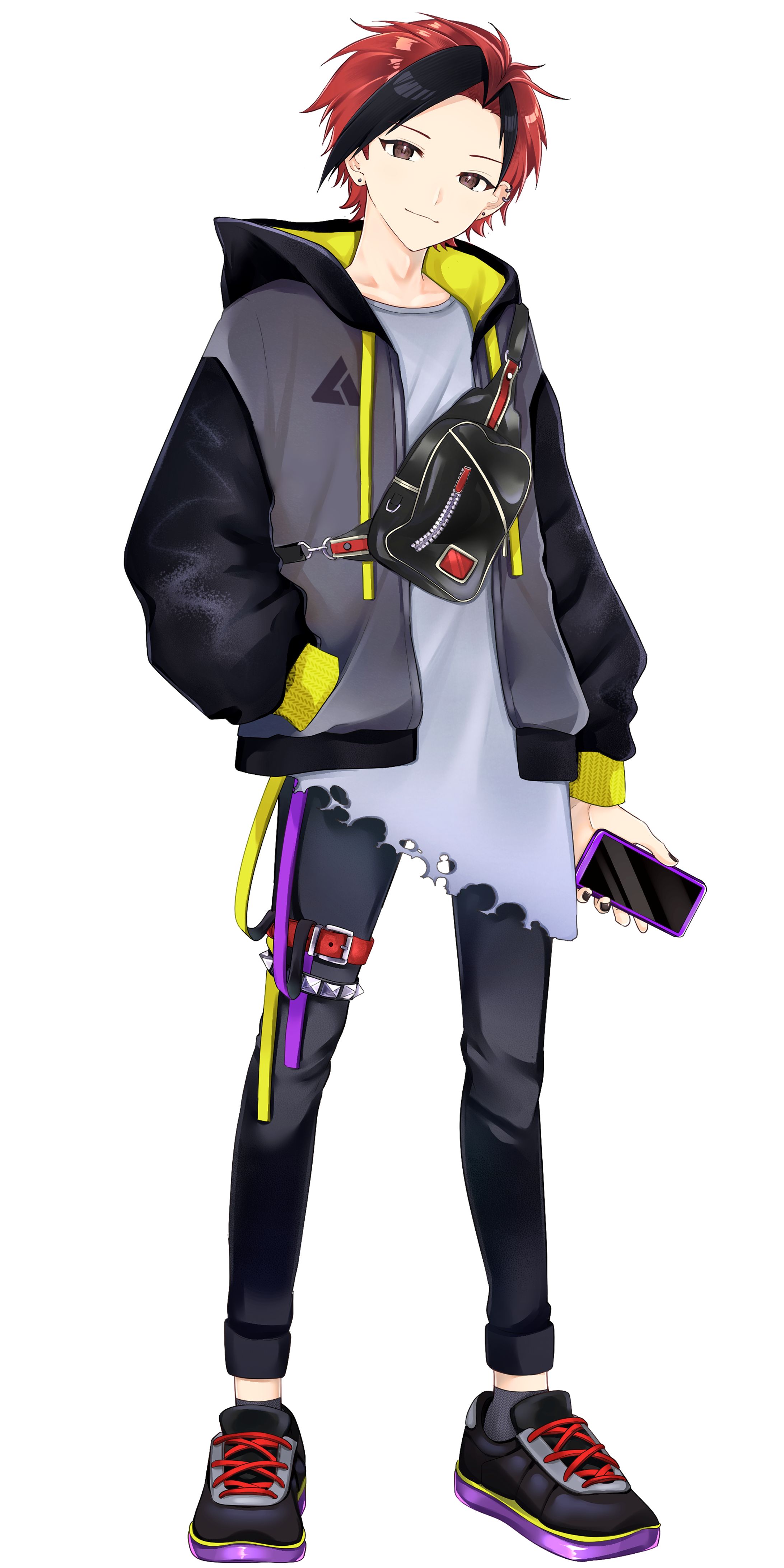 【オリジナル】カジュアルファッションの少年の立ち絵-1