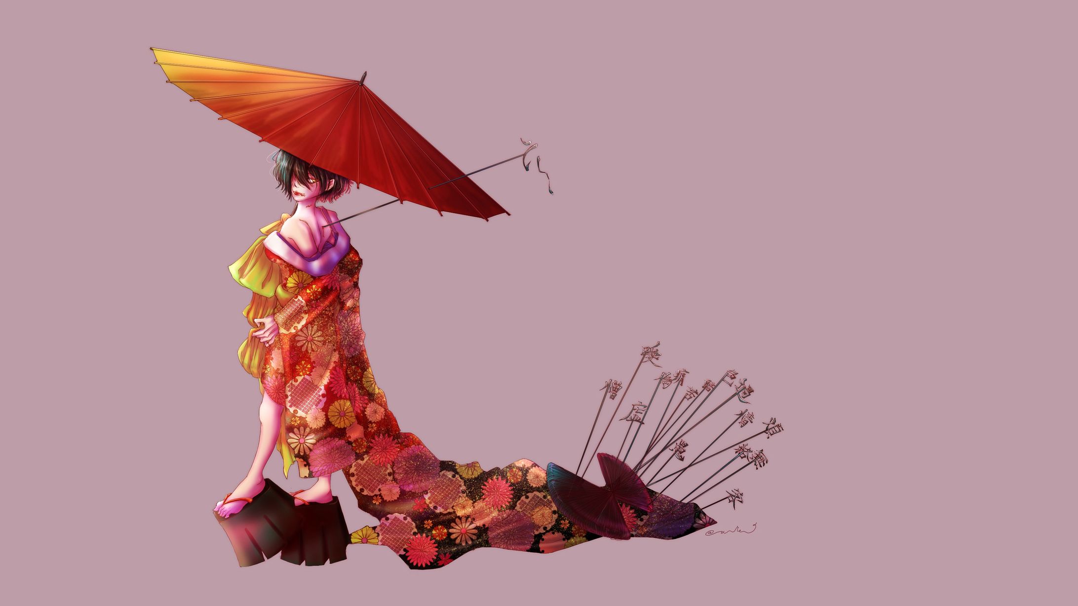 サムネ[和服・和柄]　厚塗り(主線アリ)-1