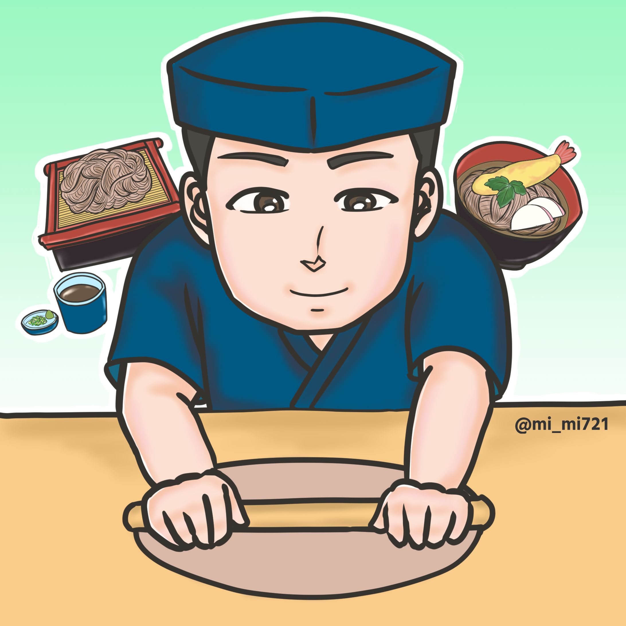 【ご依頼実績】お蕎麦屋さん（SNSアイコン）-1