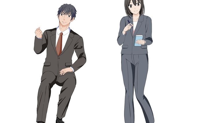 【サンプル】スーツ姿の男女 イラスト