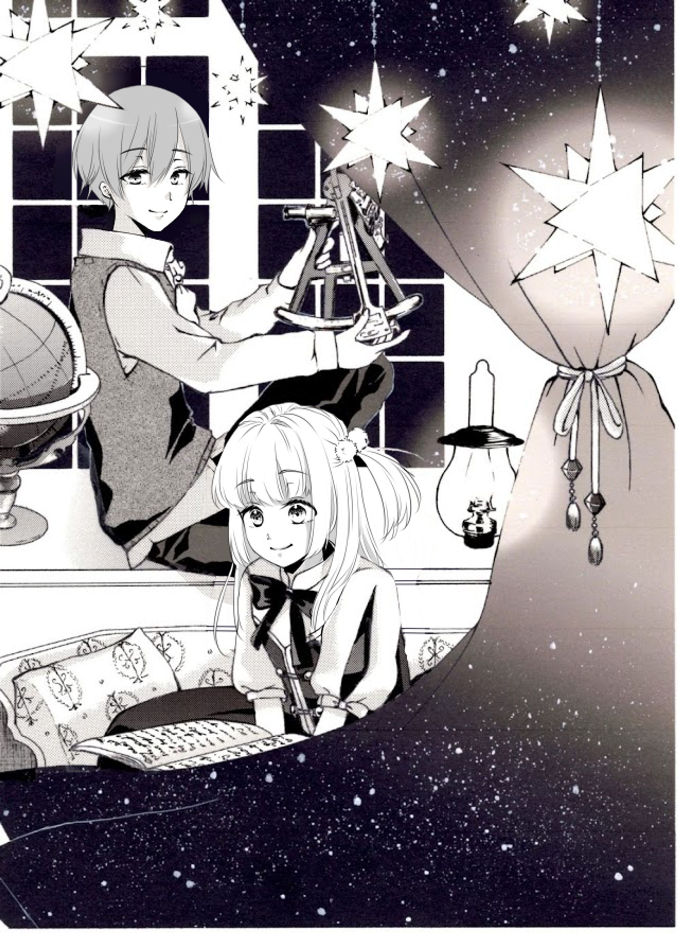 【オリジナル】モノクロイラスト-1