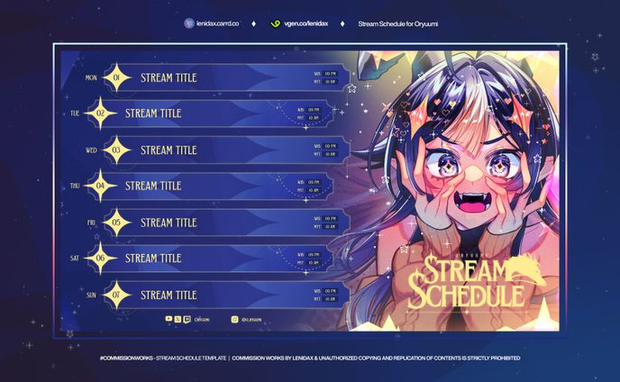 Stream Schedule - Oryuumi