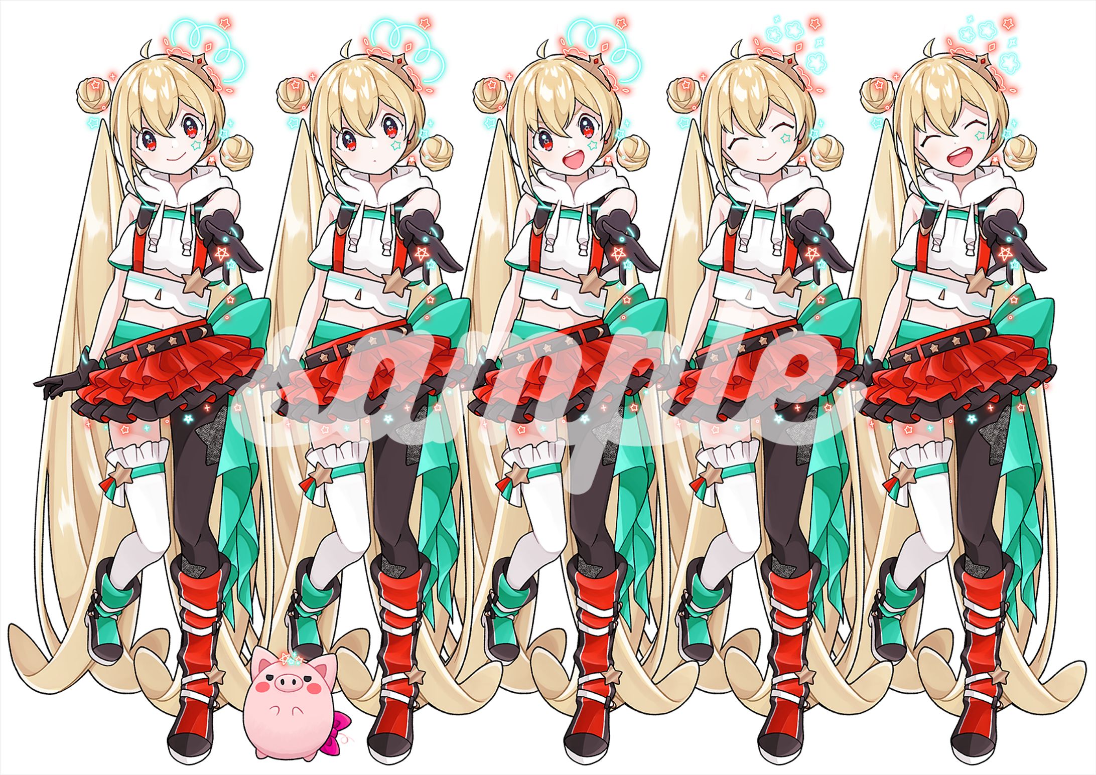 Vtuber「とおこ&くいーん」表情差分-1