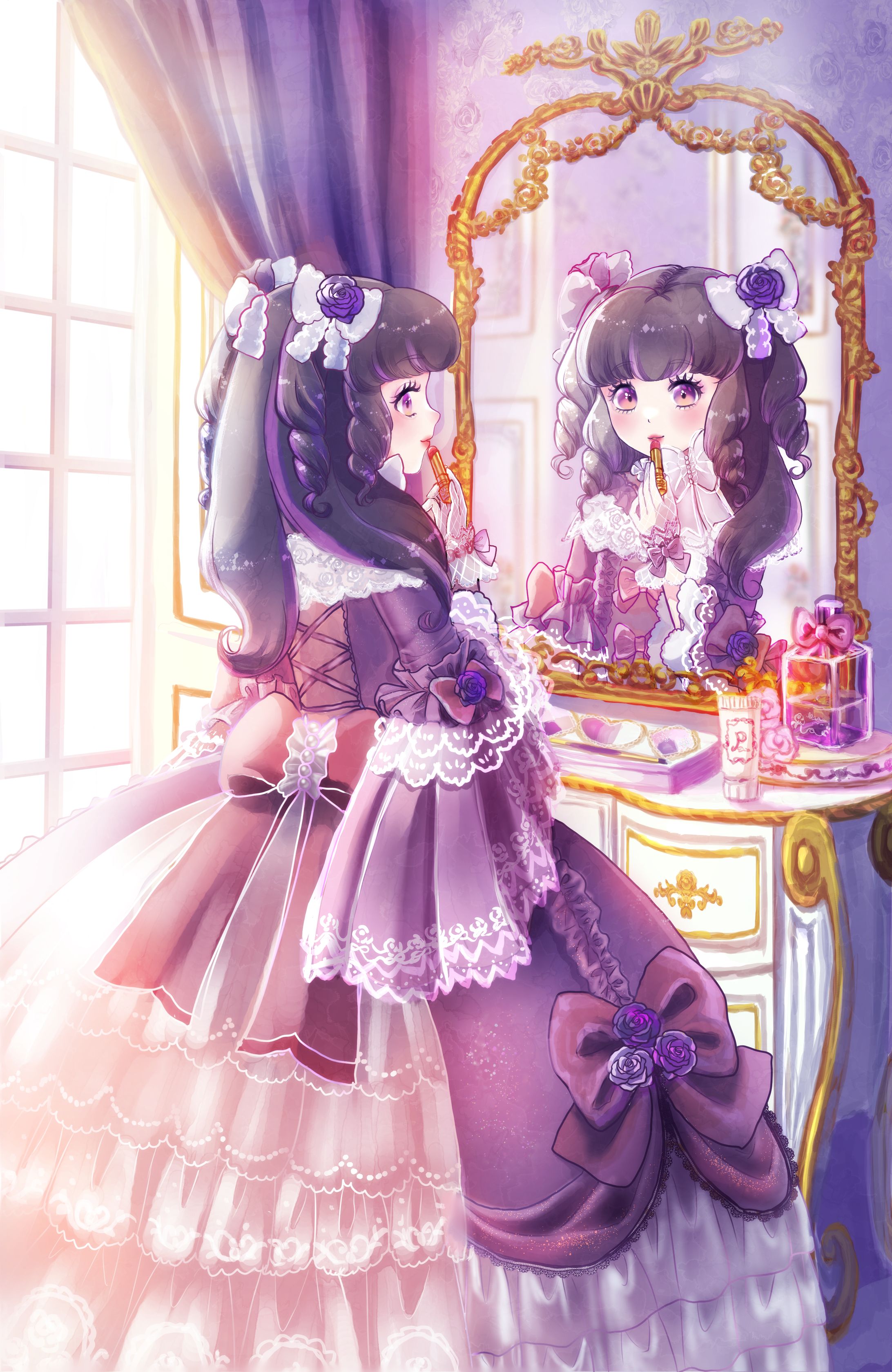 【イラスト】メイクアッププリンセス-1