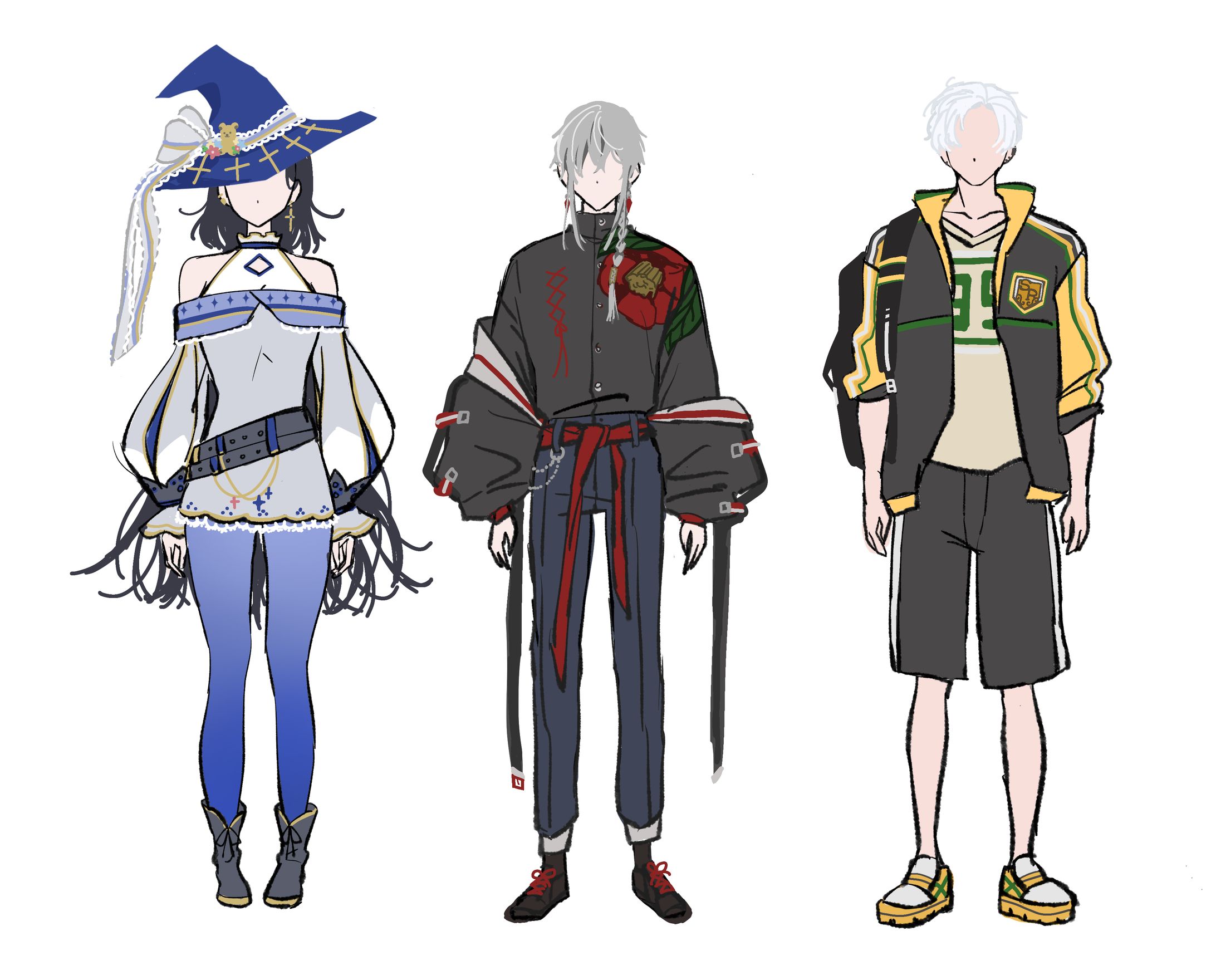 【キャラデザ】🟦🟥🟨-1