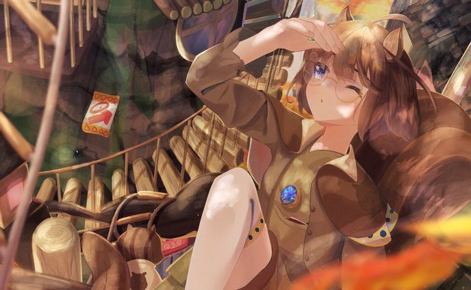 リスとツリーハウス