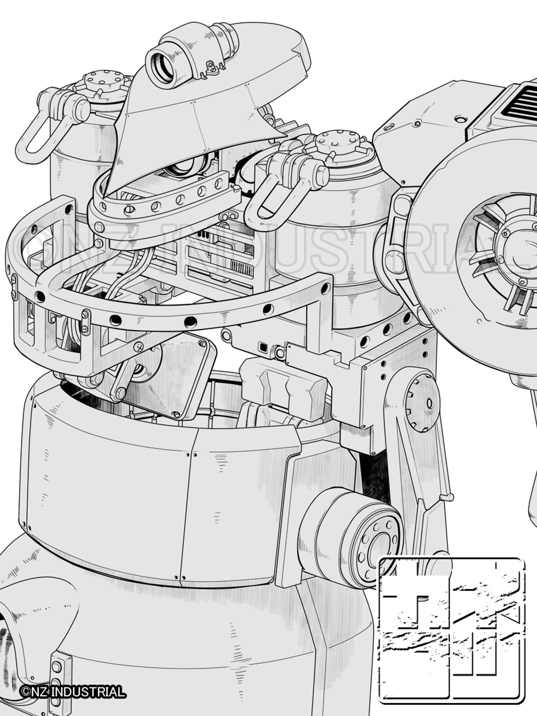 「人型重機特典ムック本」イラスト他-1