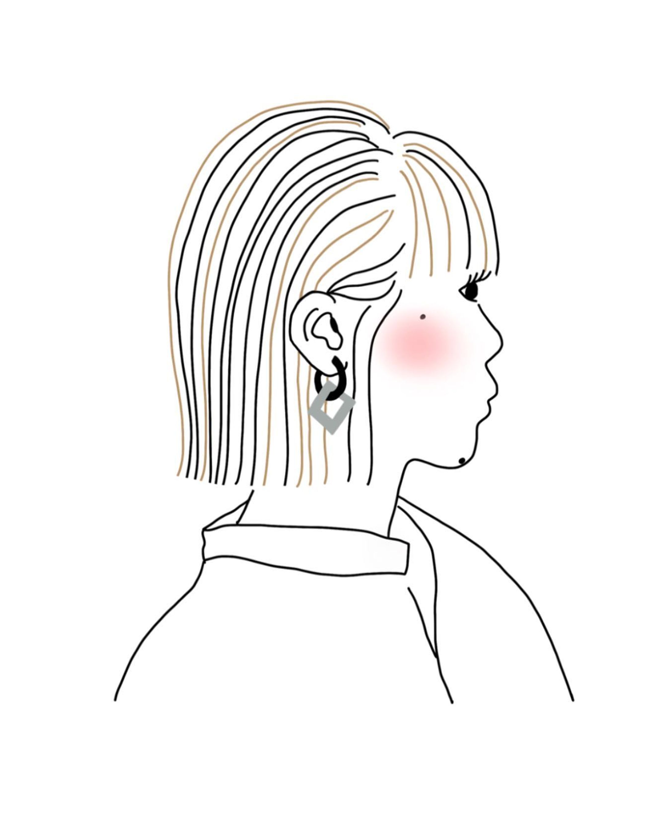 【線画イラスト】自身のInstagramアイコン-1