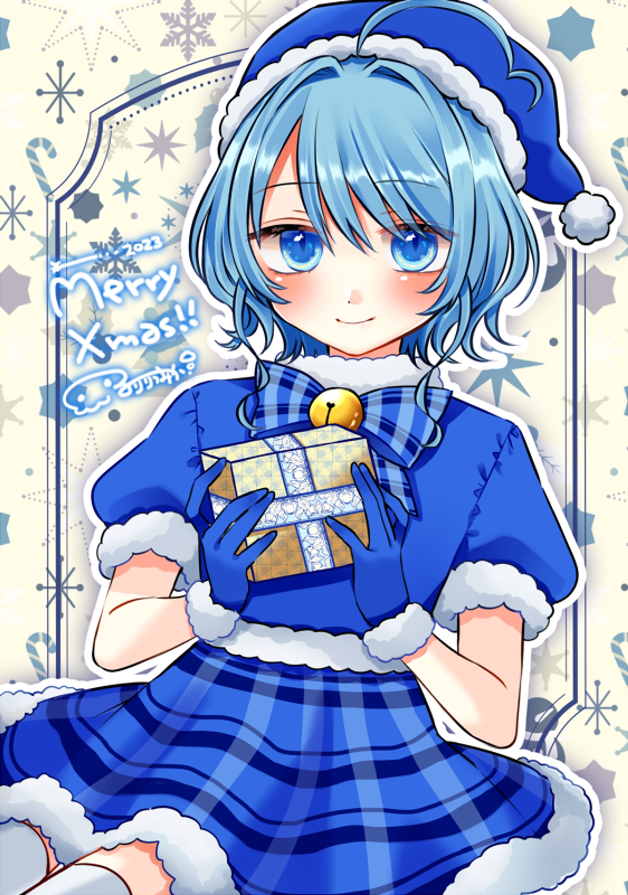 瑠璃々うみか - クリスマスイラスト-1