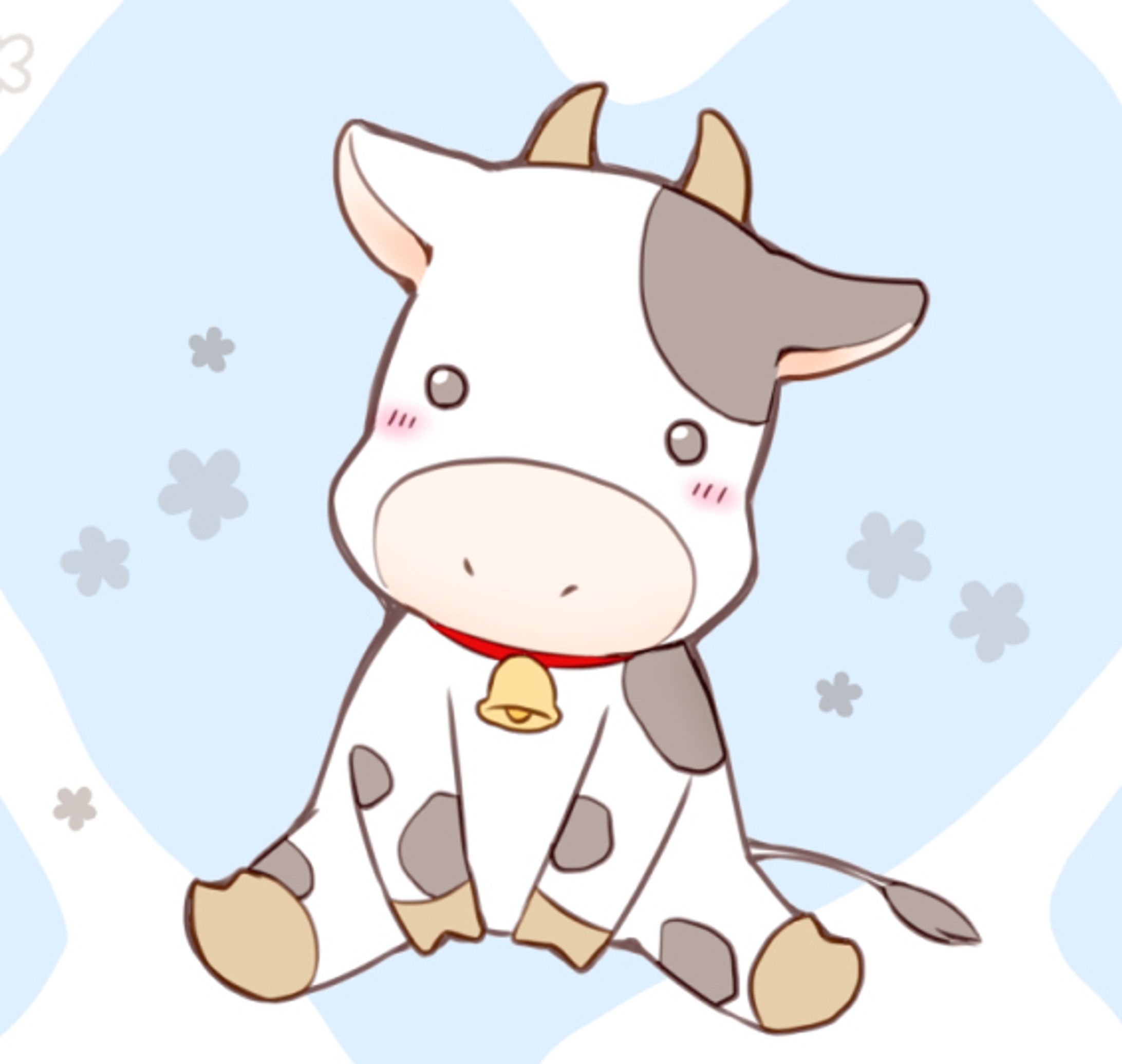 2021年賀状　うしイラスト-1