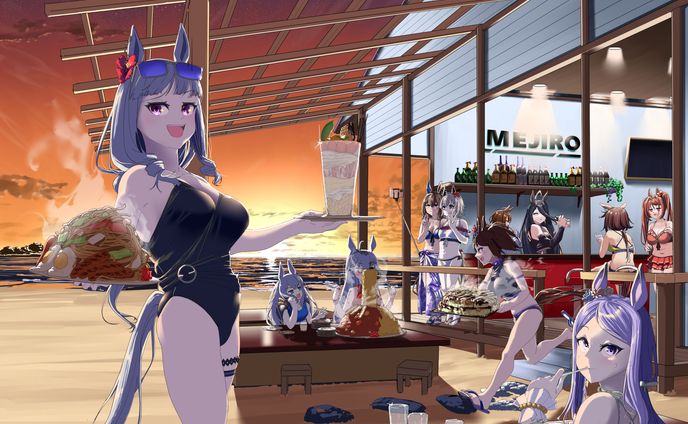 背景込みのキャラクター絵（ファンアート）