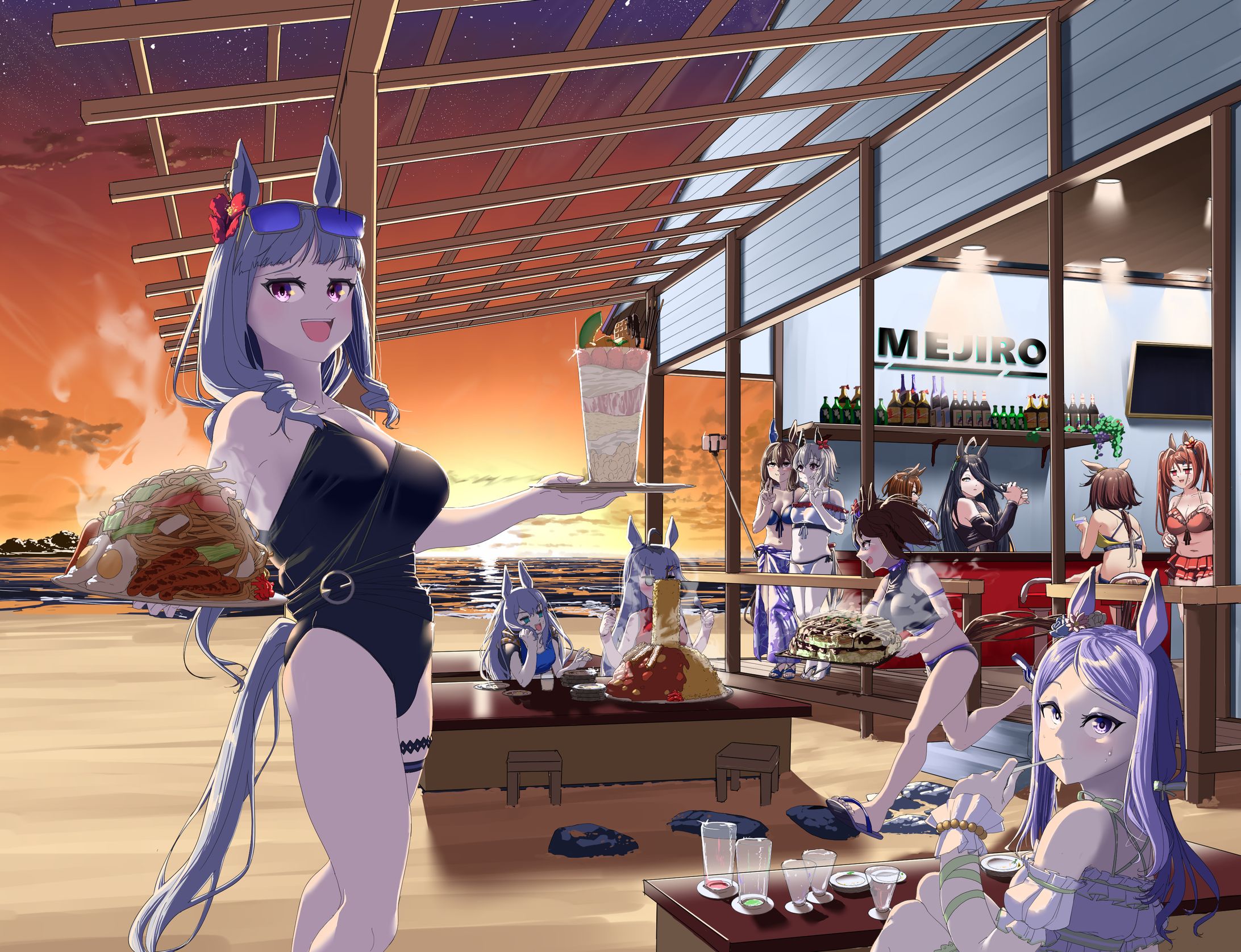 背景込みのキャラクター絵（ファンアート）-1