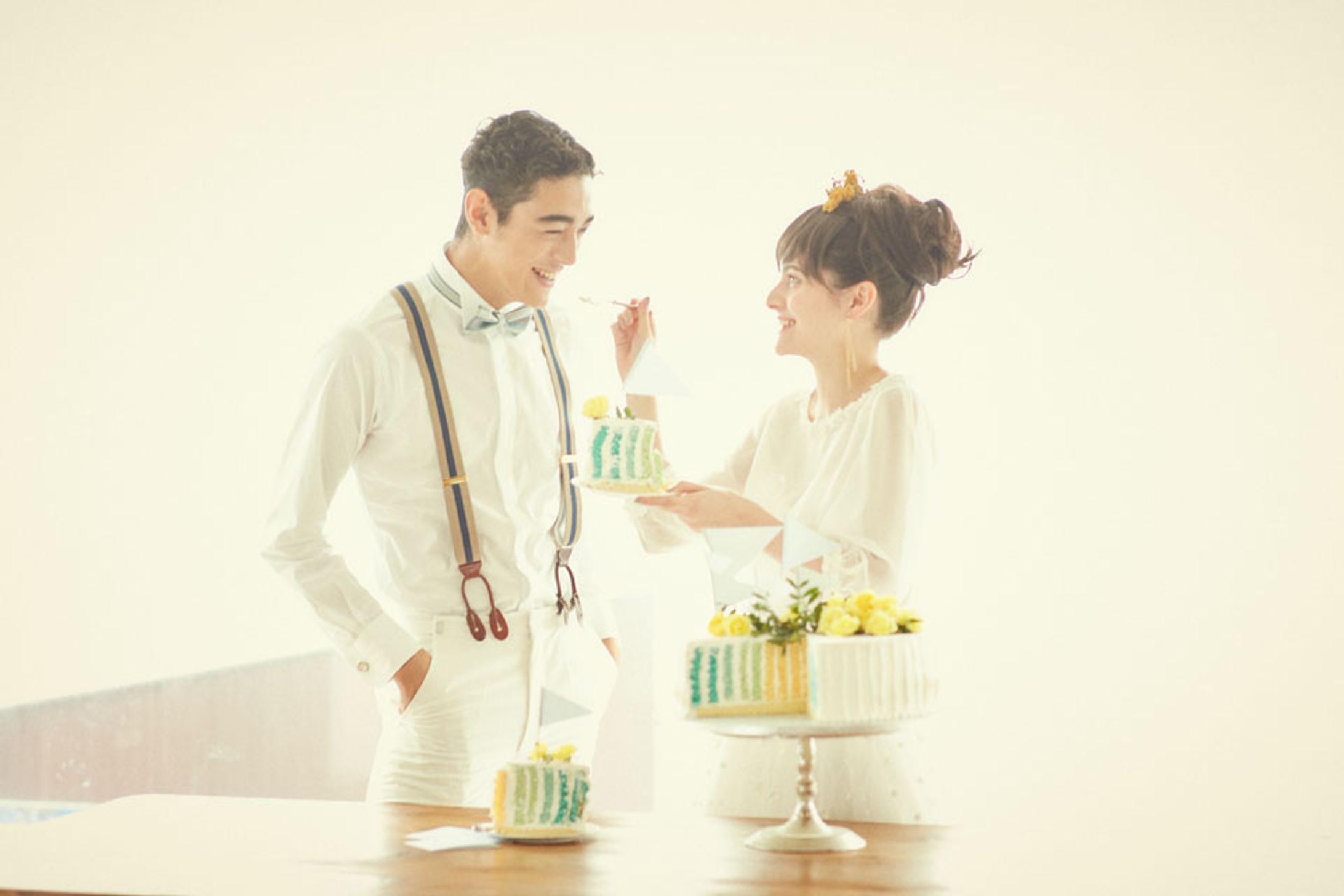 the seaside wedding with summer stripe-1