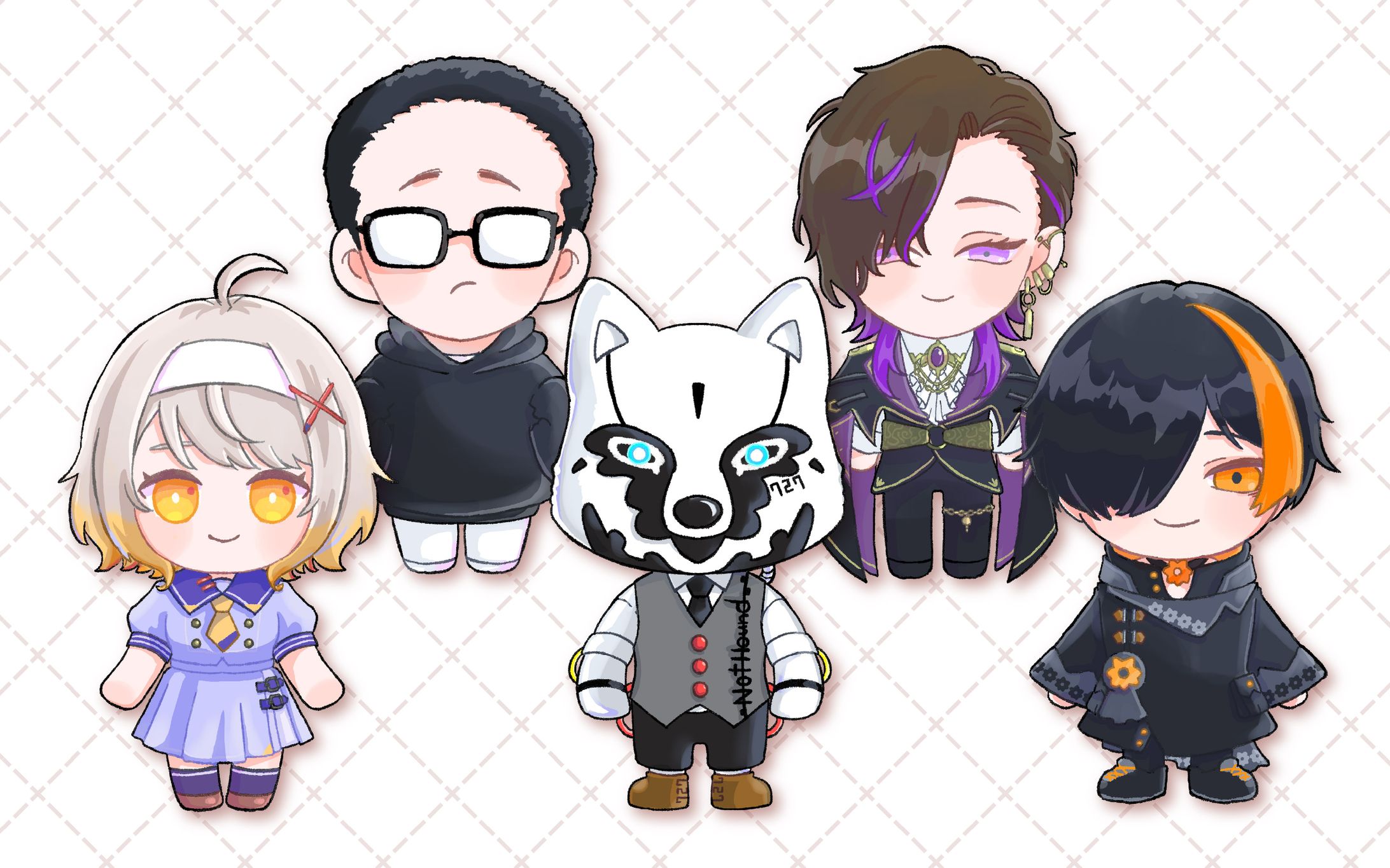 727NotHound 座間様　ネットラジオ『こじでぶ』新体制用イラスト-1