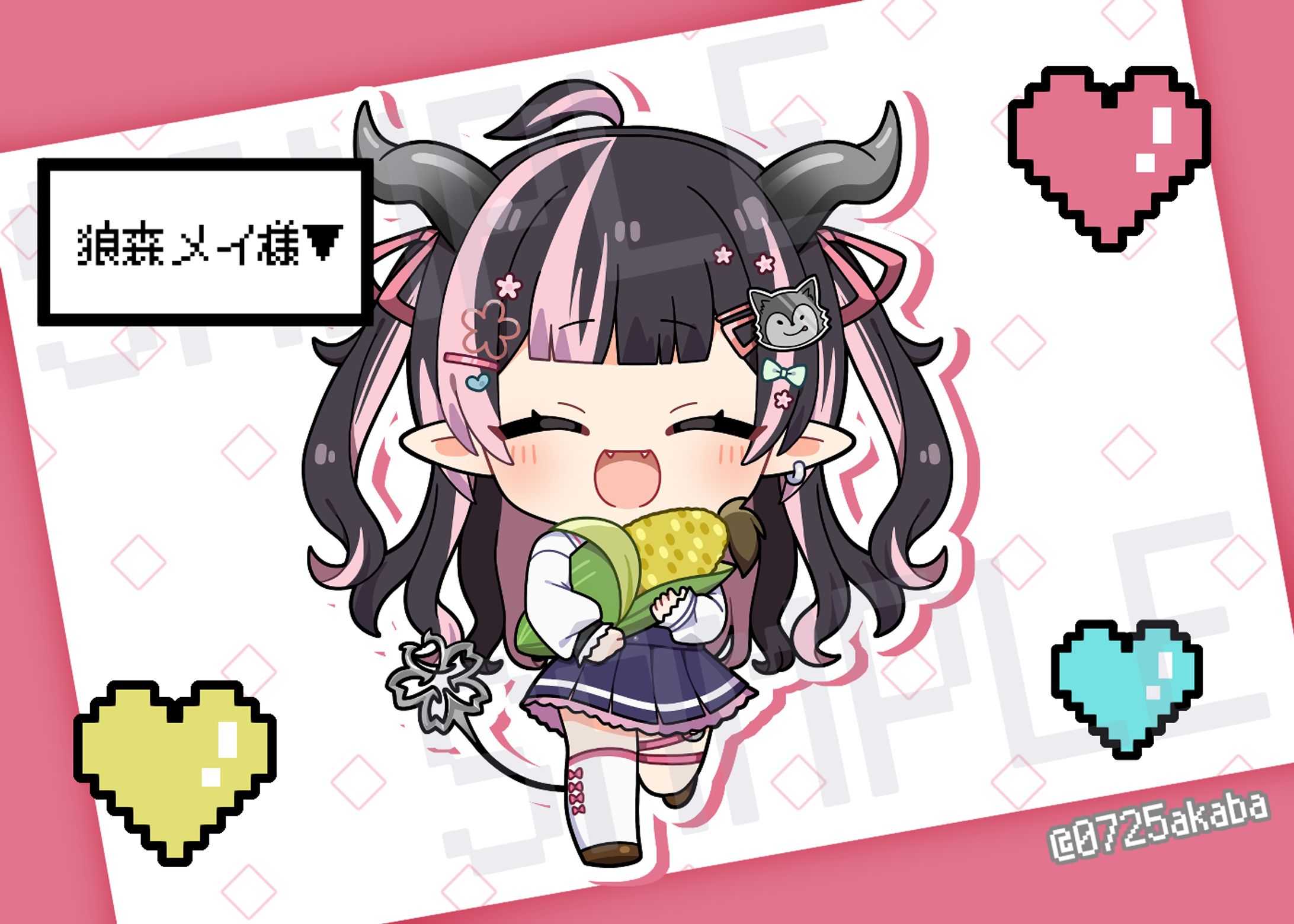 ななしいんく　狼森メイ　グッズ用イラスト-1