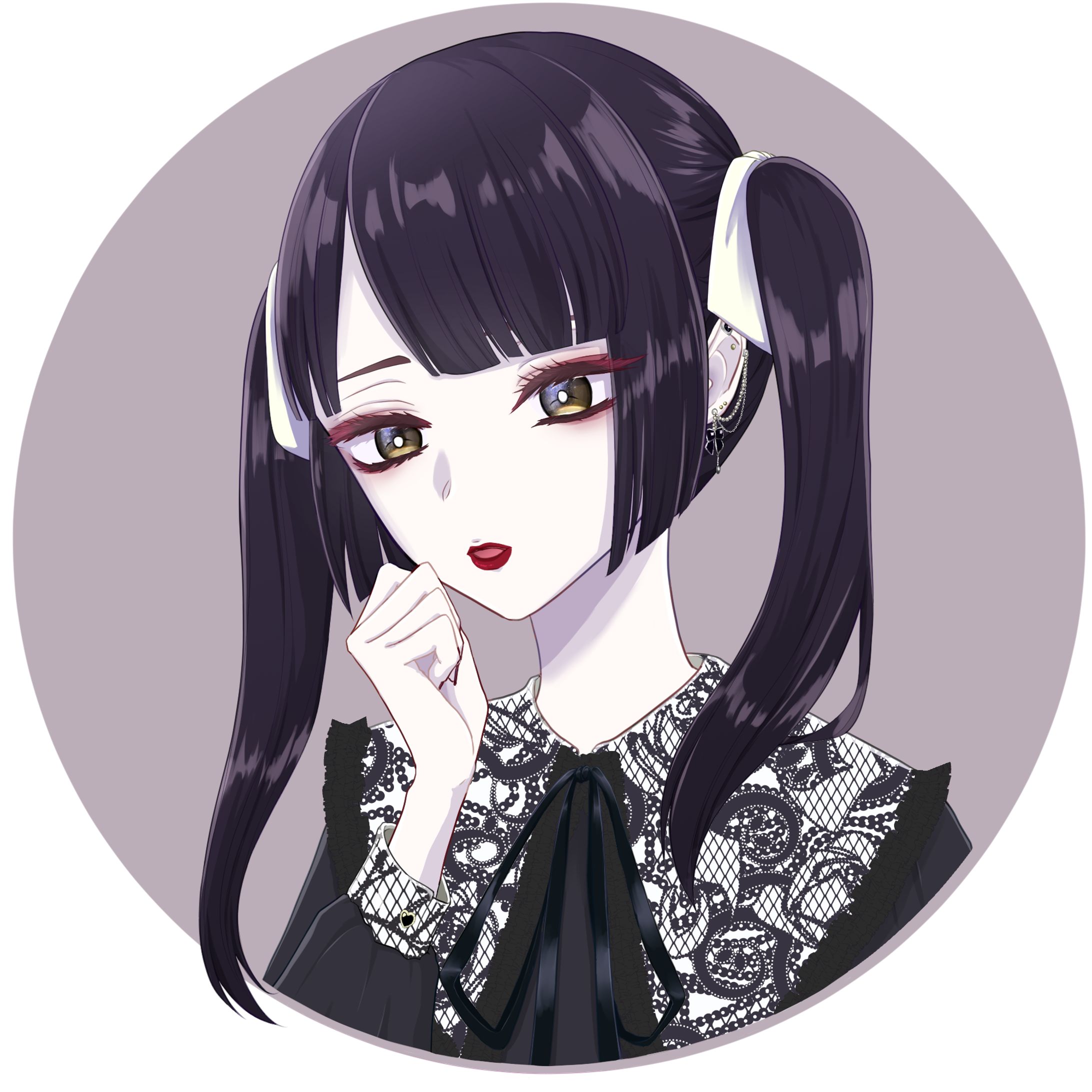 アイコンイラスト　地雷系女子-1