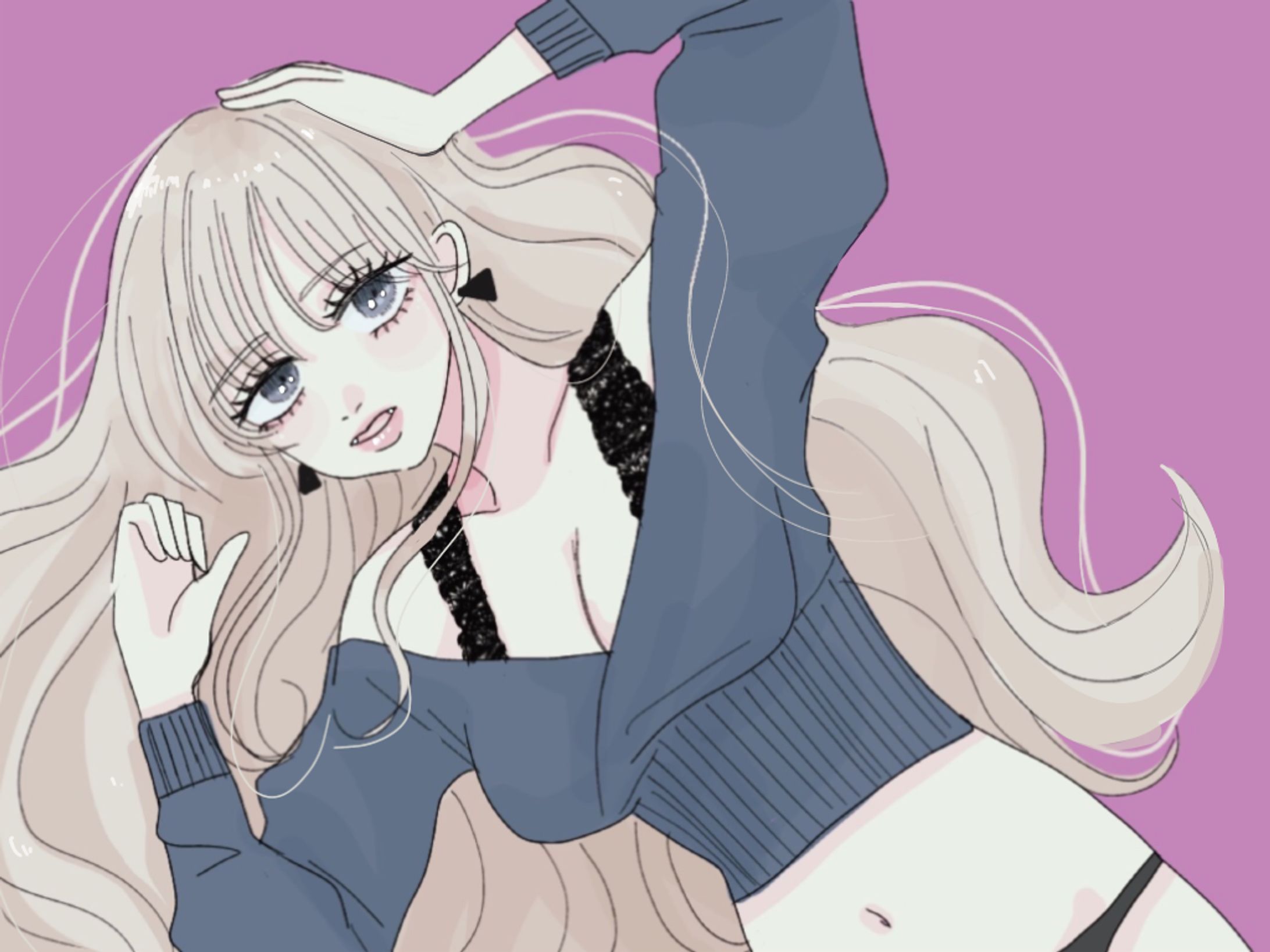 透明感のある巨乳の女の子-1