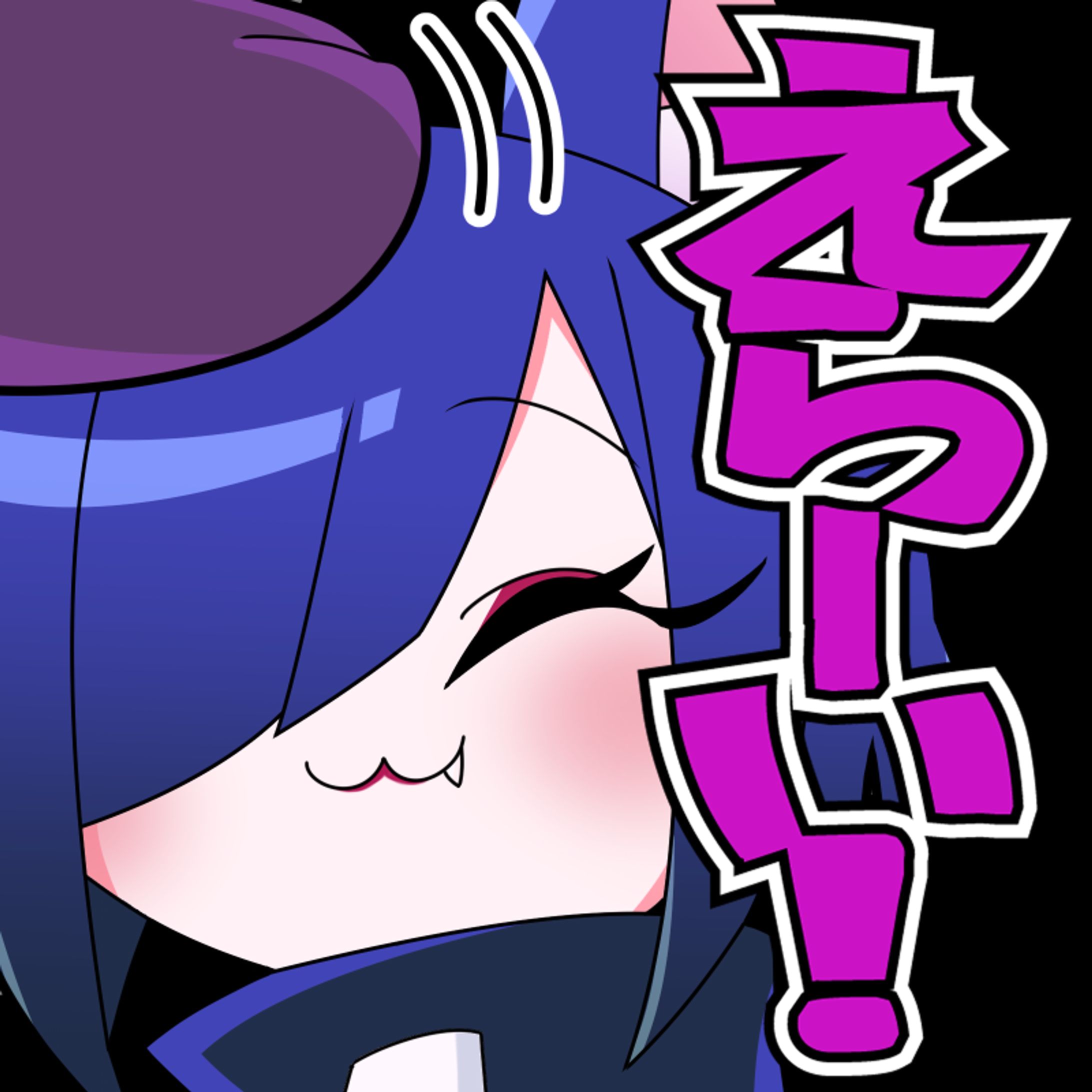 配信用スタンプ（狐の女性）-1