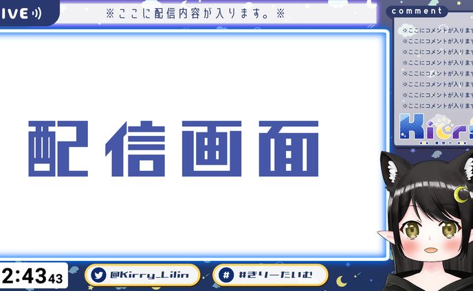 配信画面のサンプル