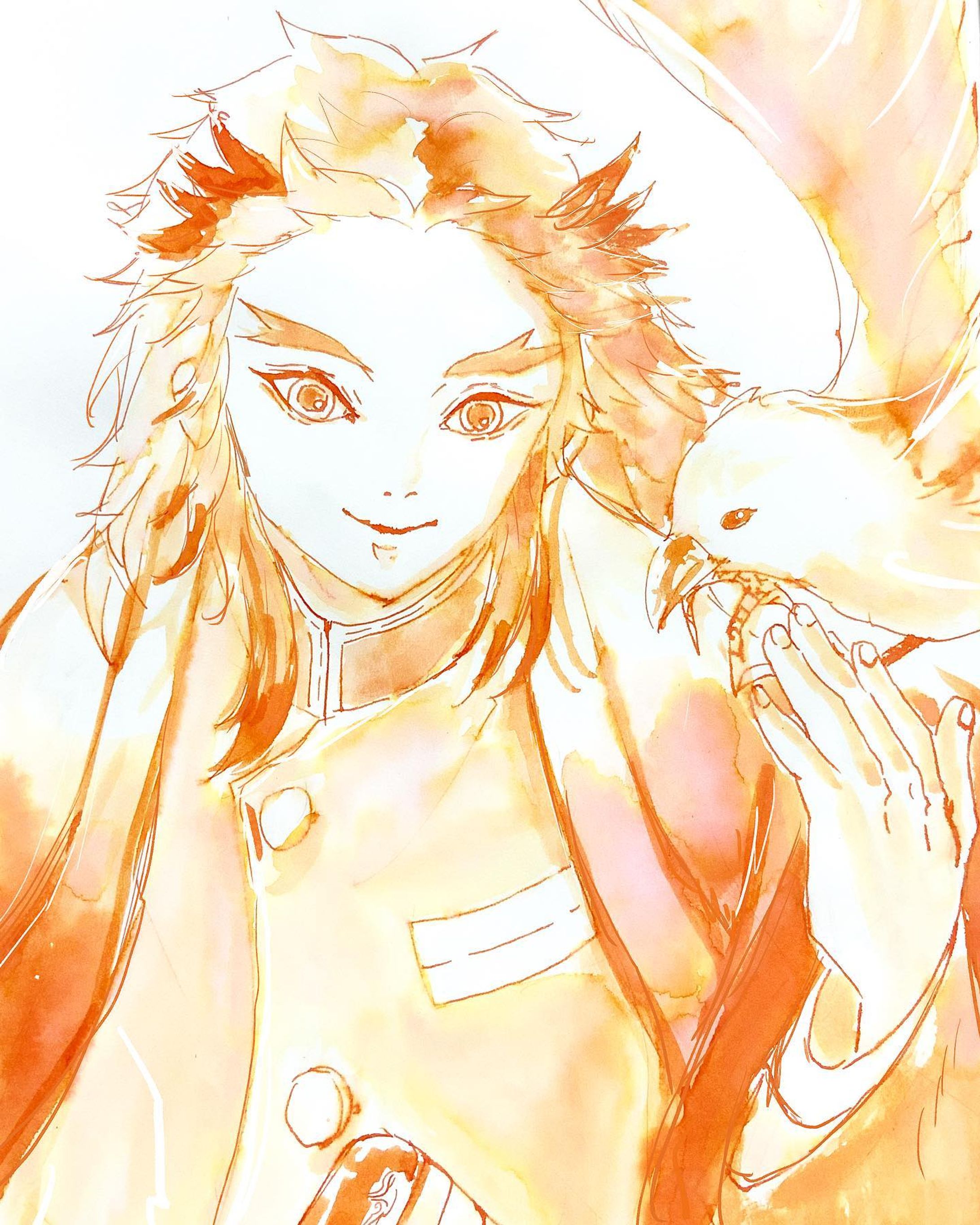 優しくて強い煉獄さん🔥
0巻、作り手さん達のインタビューが書いてあって、とても為になりました。

ハロウィンイラスト描いてないので、ハロウィンぽい色で煉獄さん描きました🎃💦

#煉獄杏寿郎  さん
#色彩雫夕焼け
#ガラスペンアート-1