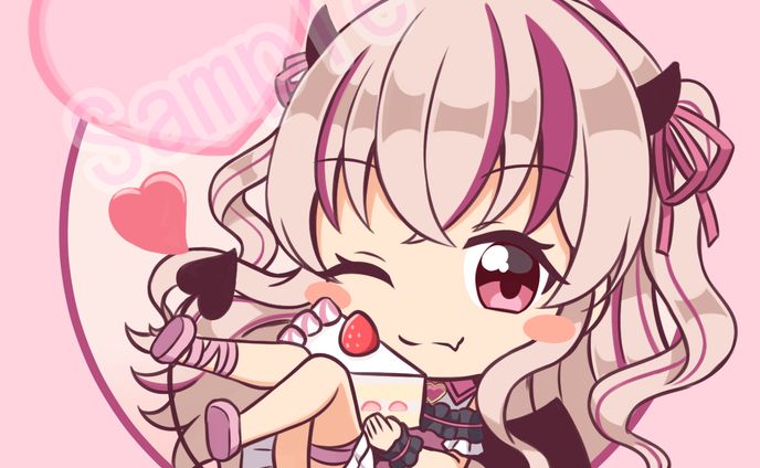 Vtuber 楪まひる様 配信用イラスト