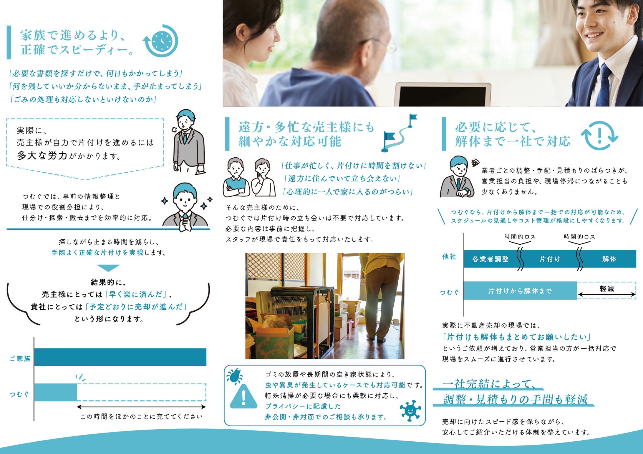 遺品整理三つ折りリーフレット-1