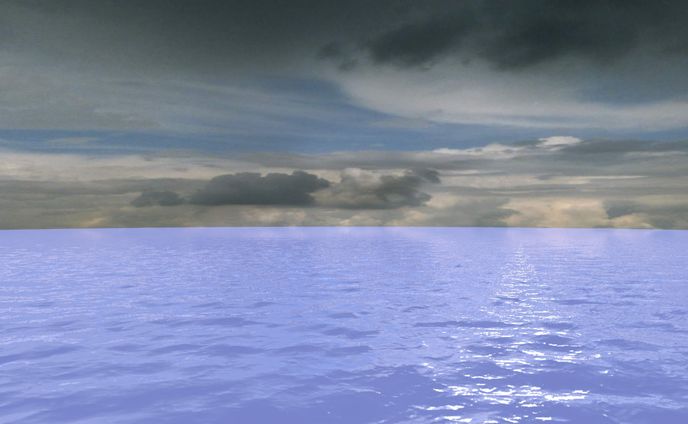 穏やかな海と　荒れた海
