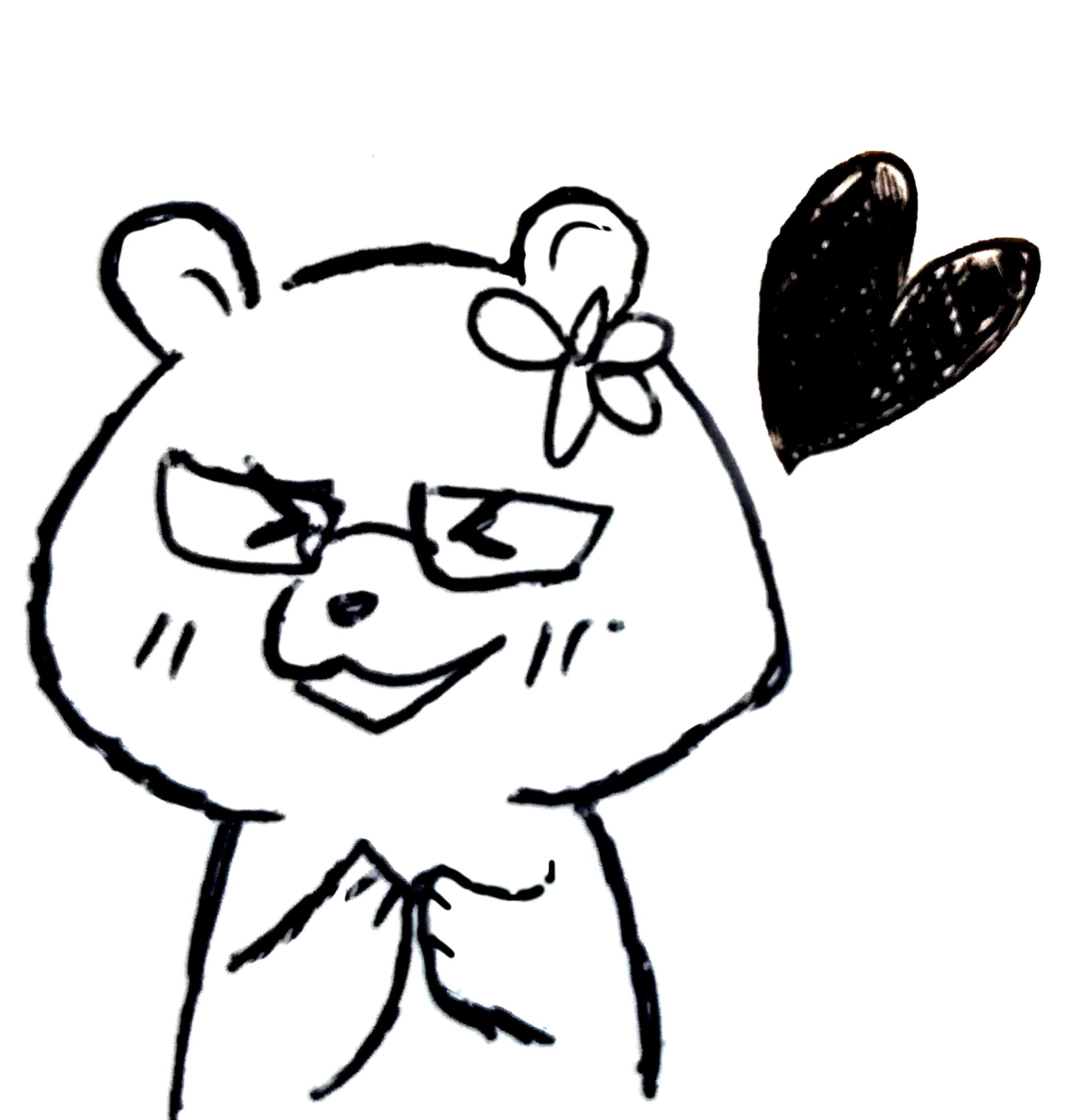 イラスト　白黒-1