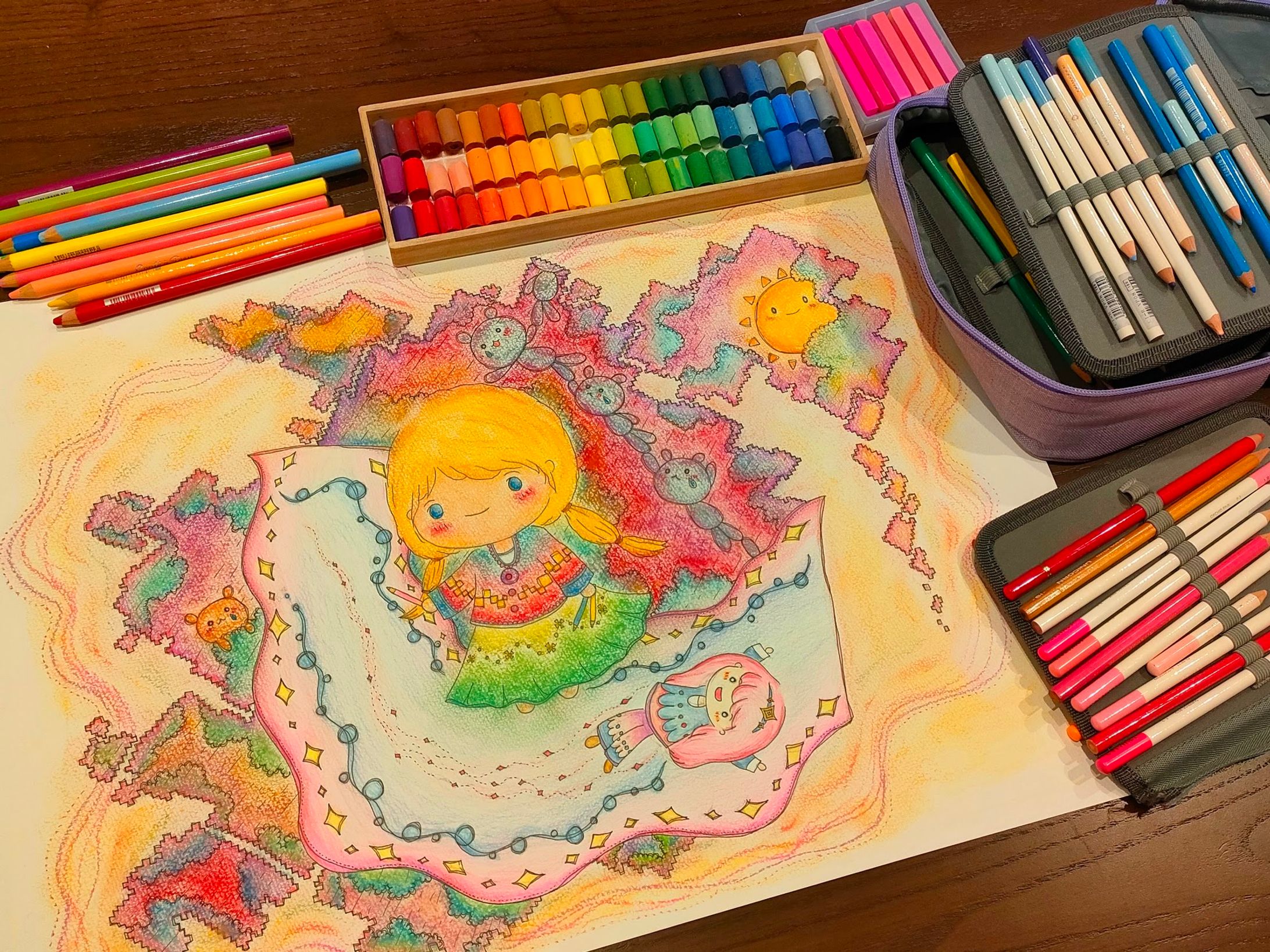 絵を描く人の絵-1