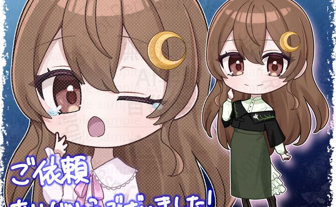 【ご依頼】ひなこ様　活動用SDイラスト+キャラクターデザイン
