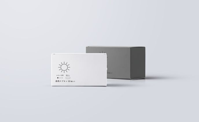 生理用品のパッケージデザイン