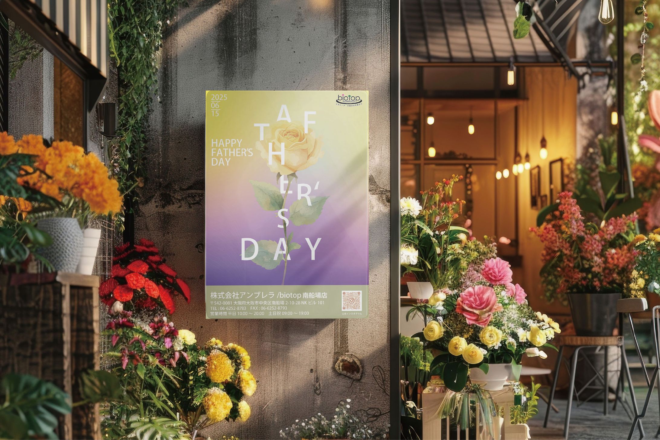 【ポスター】父の日プロモーション B0特大ポスター（フラワーショップ様）-1