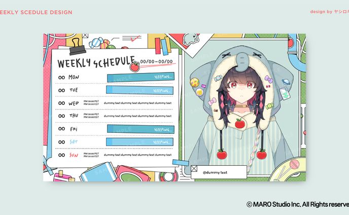 V&U Entertainment Mivi Aivori様 / WEEKLY SCHEDULE DESIGN