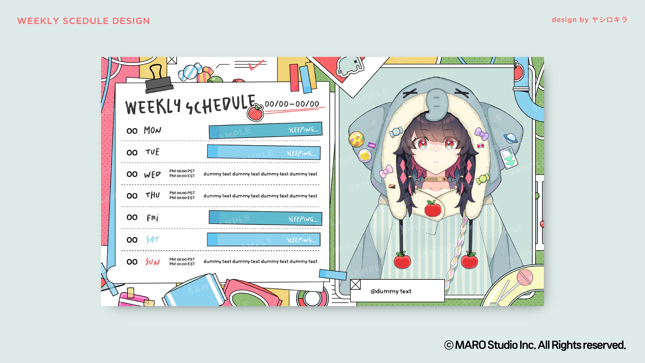 V&U Entertainment Mivi Aivori様 / WEEKLY SCHEDULE DESIGN-1