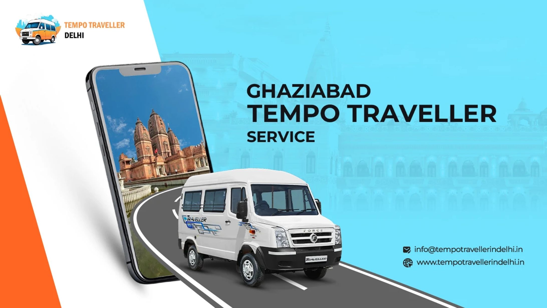Book Tempo Traveller on Rent in Ghaziabad at Rs 24/Km-1