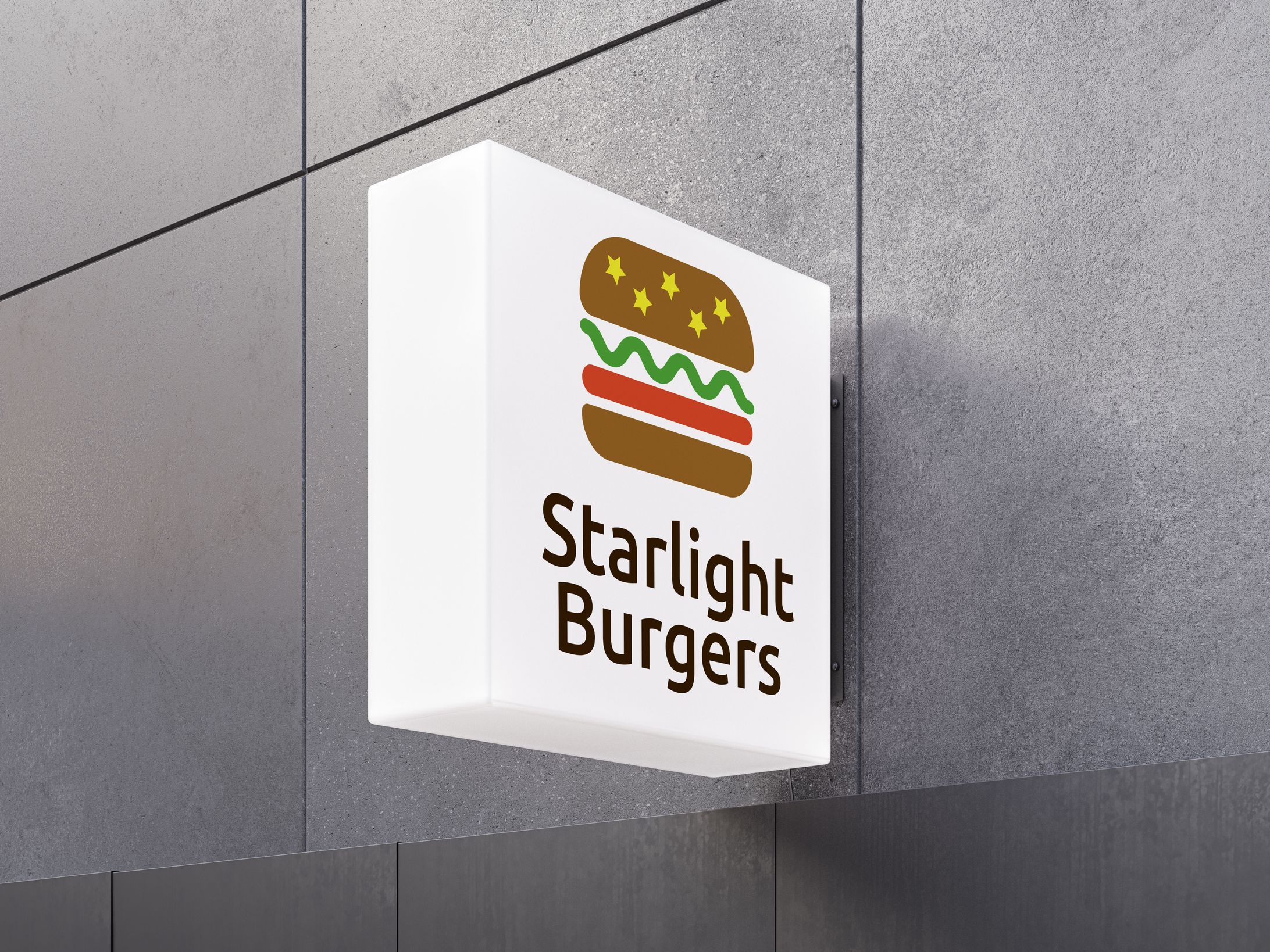 【販促デザイン】ハンバーガーショップ看板-1