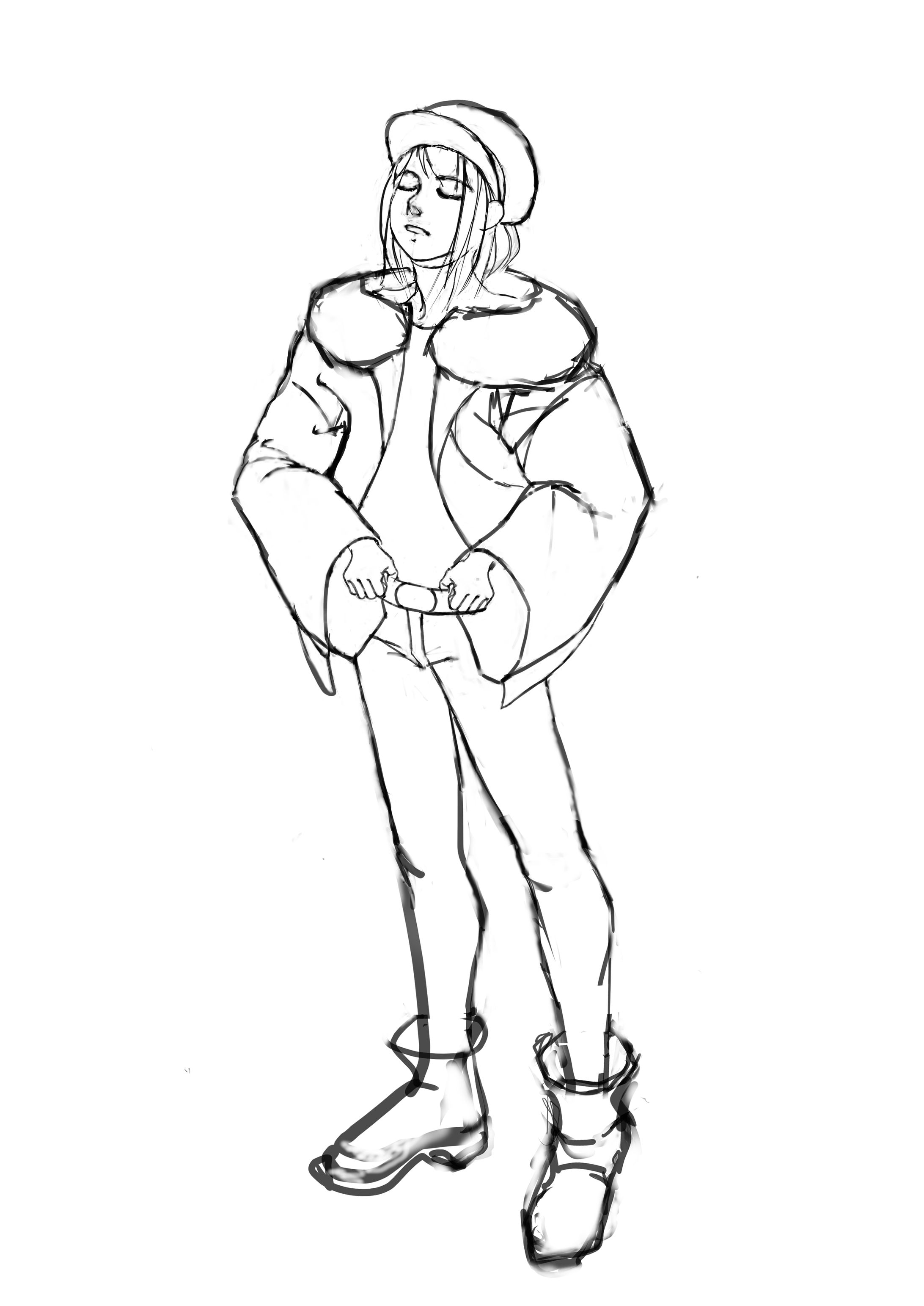 OCが成長した姿の作成依頼　ラフ-1