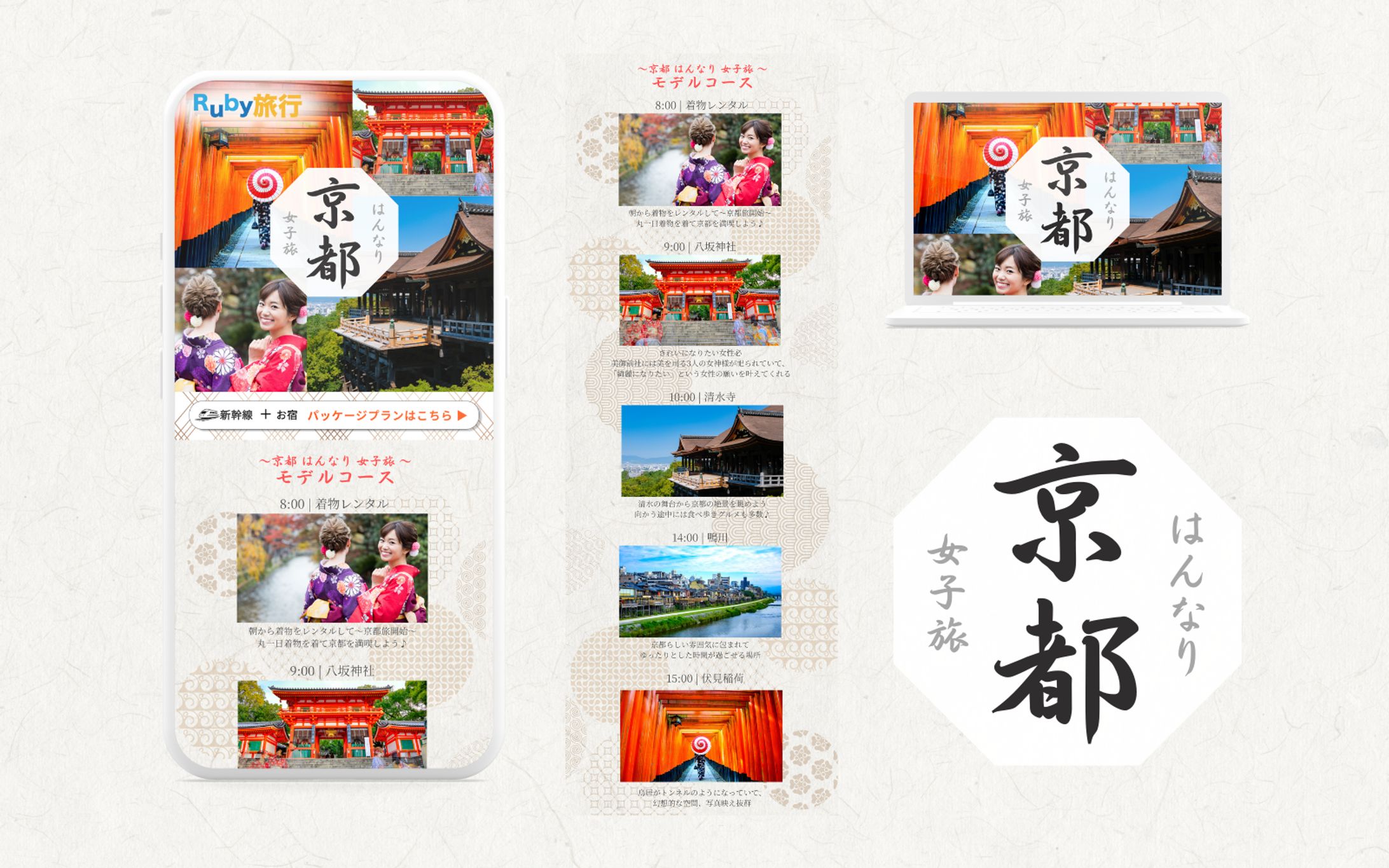 【HerTech架空案件】　京都旅行プラン紹介LP-1