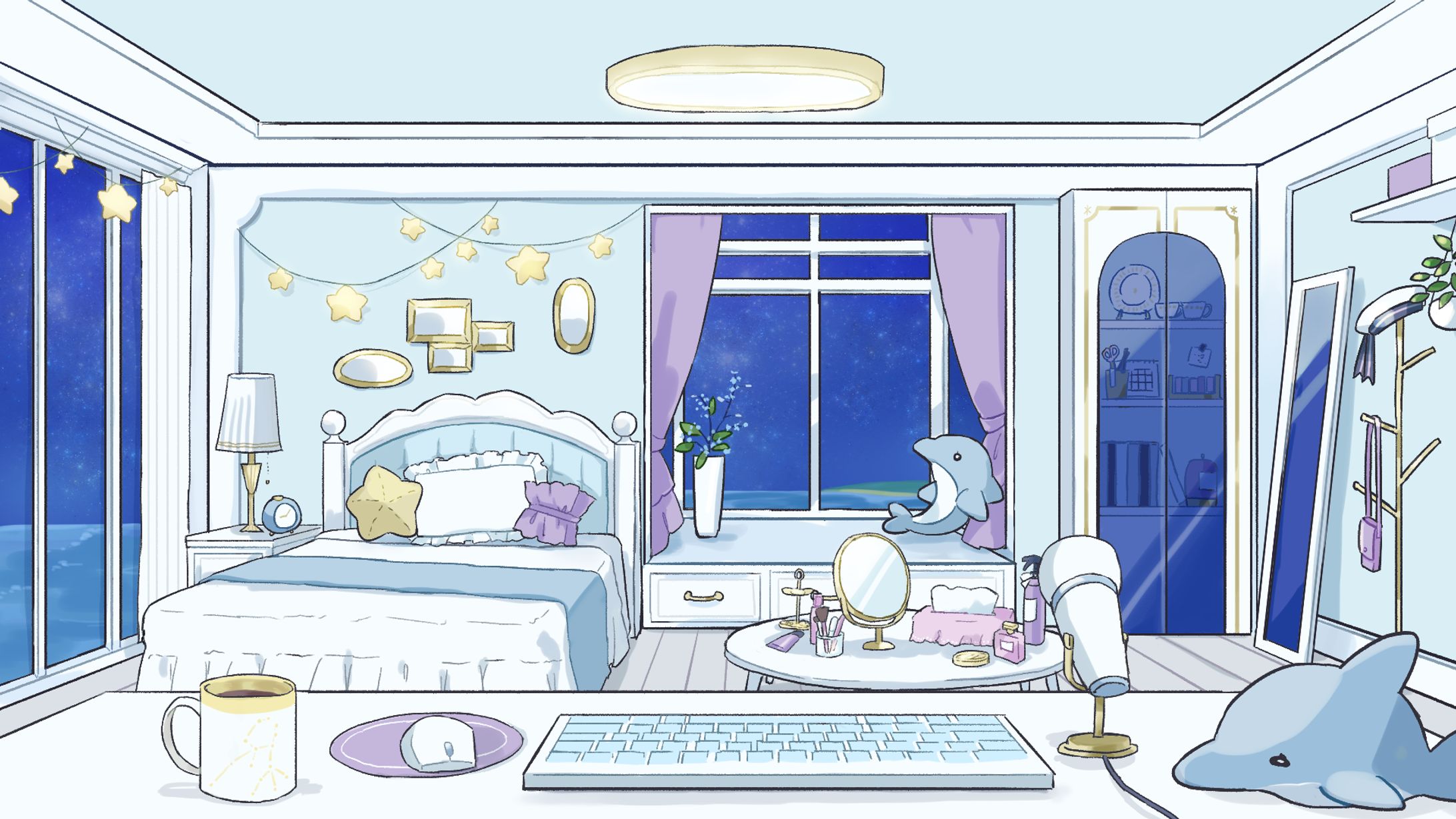星衣るかさん　配信背景　-1