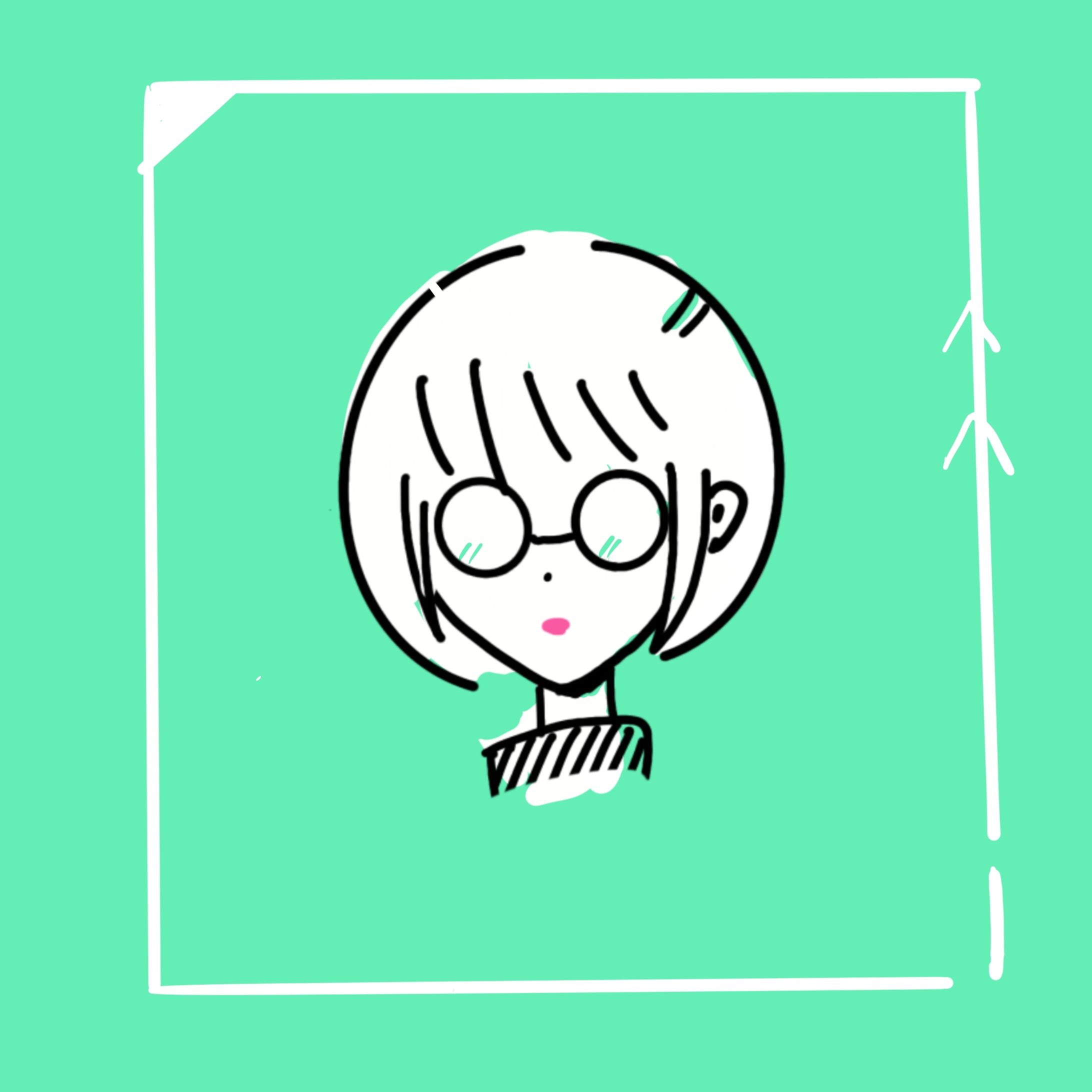 メガネの女の子-1