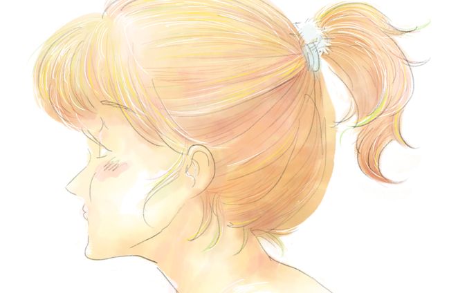 Illustration-少女の横顔