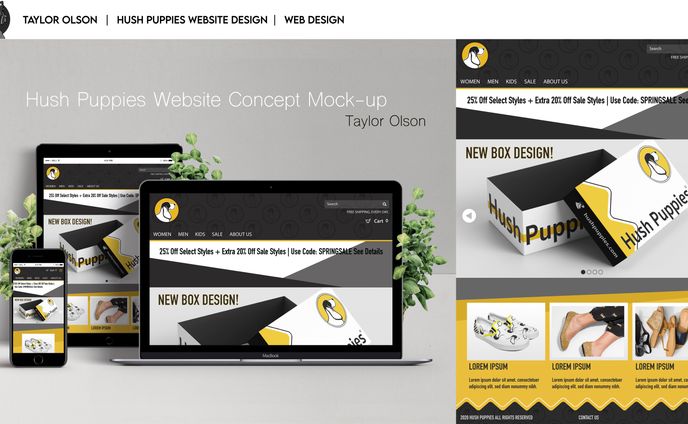 Hush Puppies Web Design