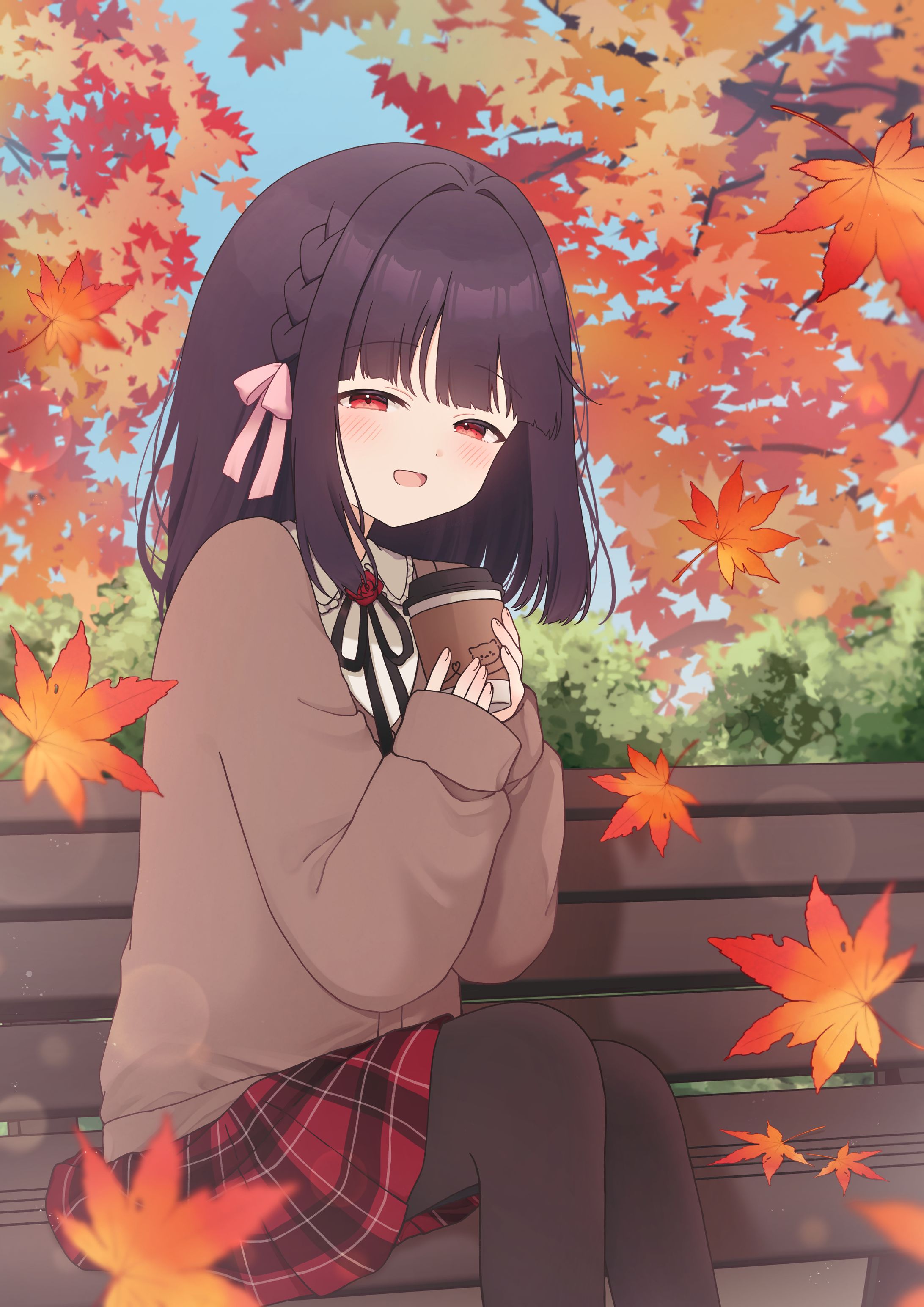 夜宮つぼみ秋イラスト Skebリクエスト-1
