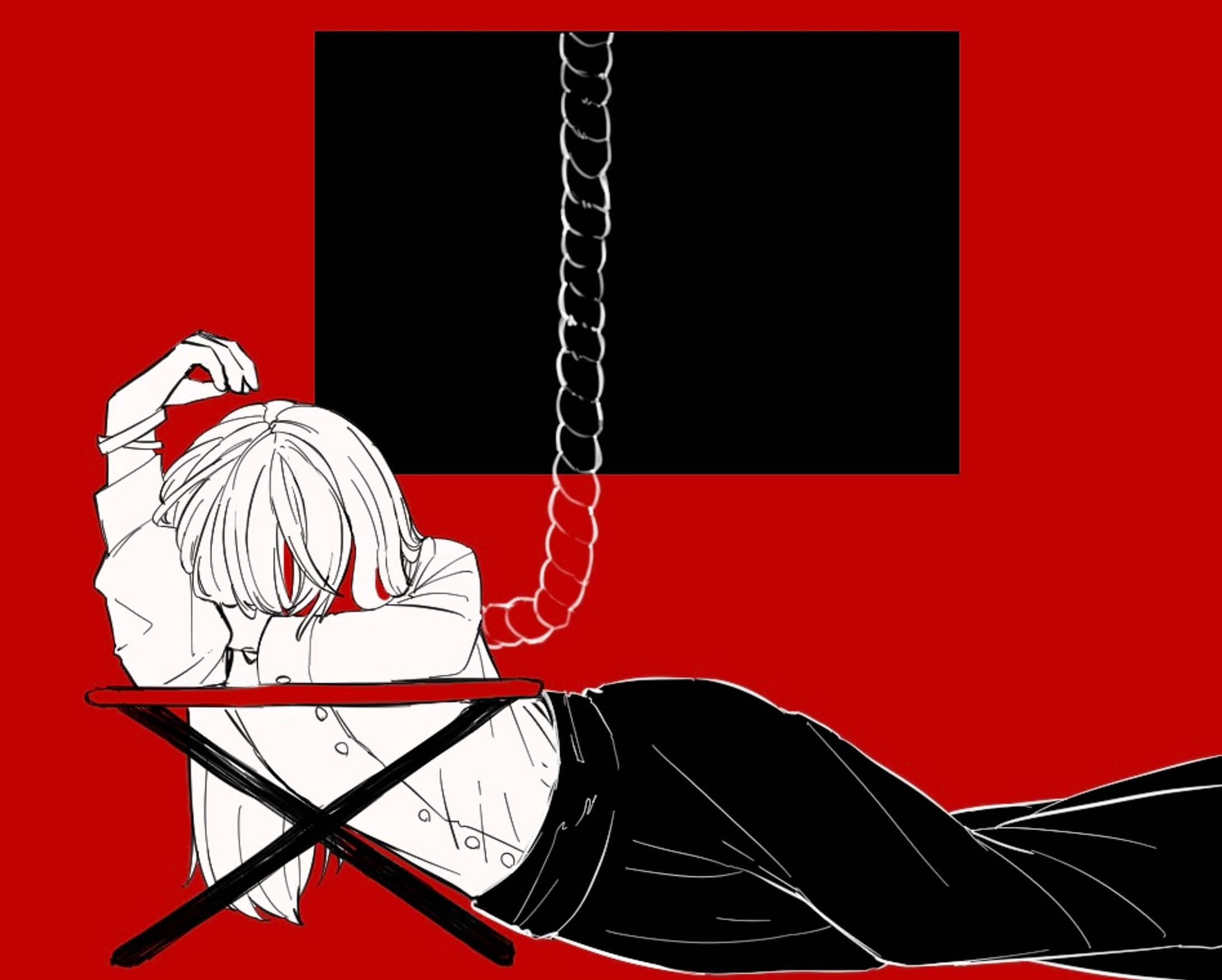 【グッズ用イラスト】生き急ぎねえさん 命綱-1