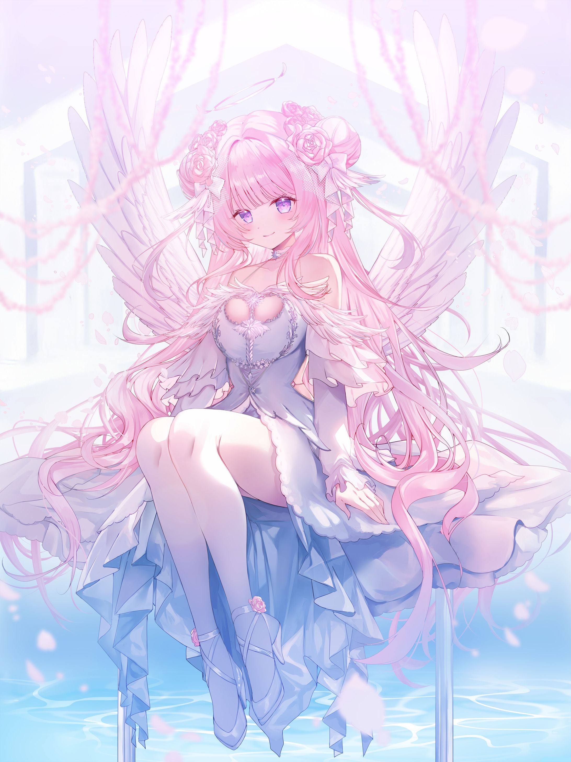 〖イラスト〗Vtuber 真白まゆ様 オフィシャルグッズ用〖一枚絵〗-1